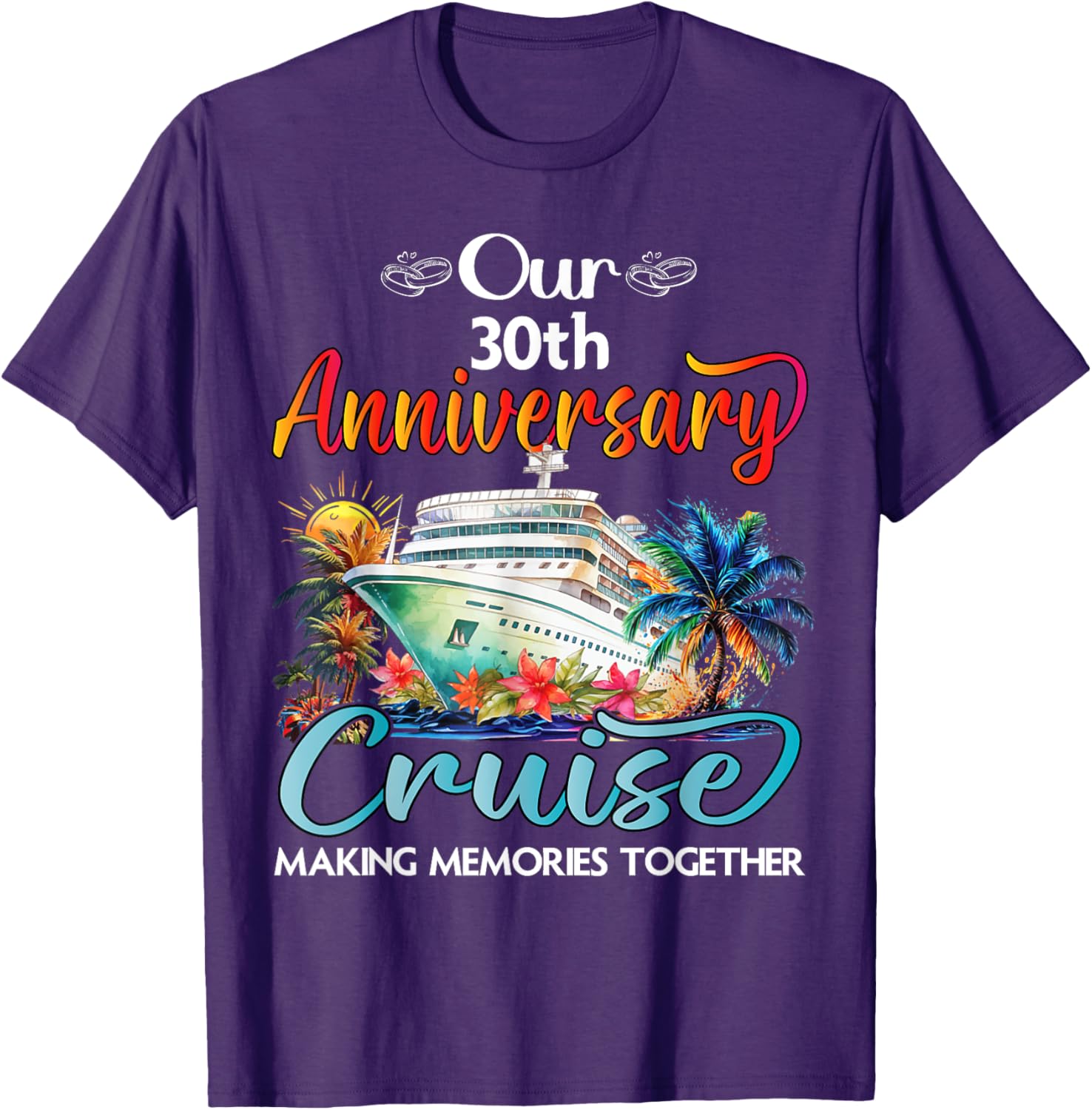 30th Anniversary Cruise T-Shirt for Couples - Perfect Gift for Him & Her - 4