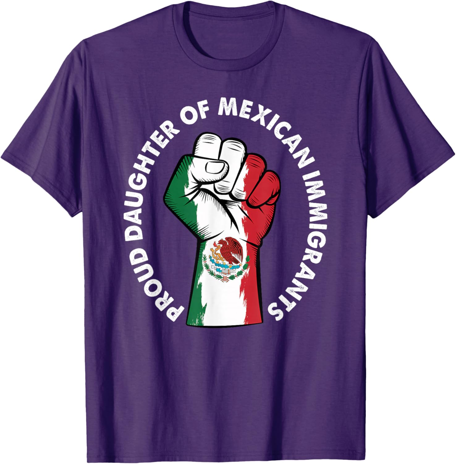 Proud Daughter of Immigrants Mexico Flag T-Shirt for Men and Women - 16