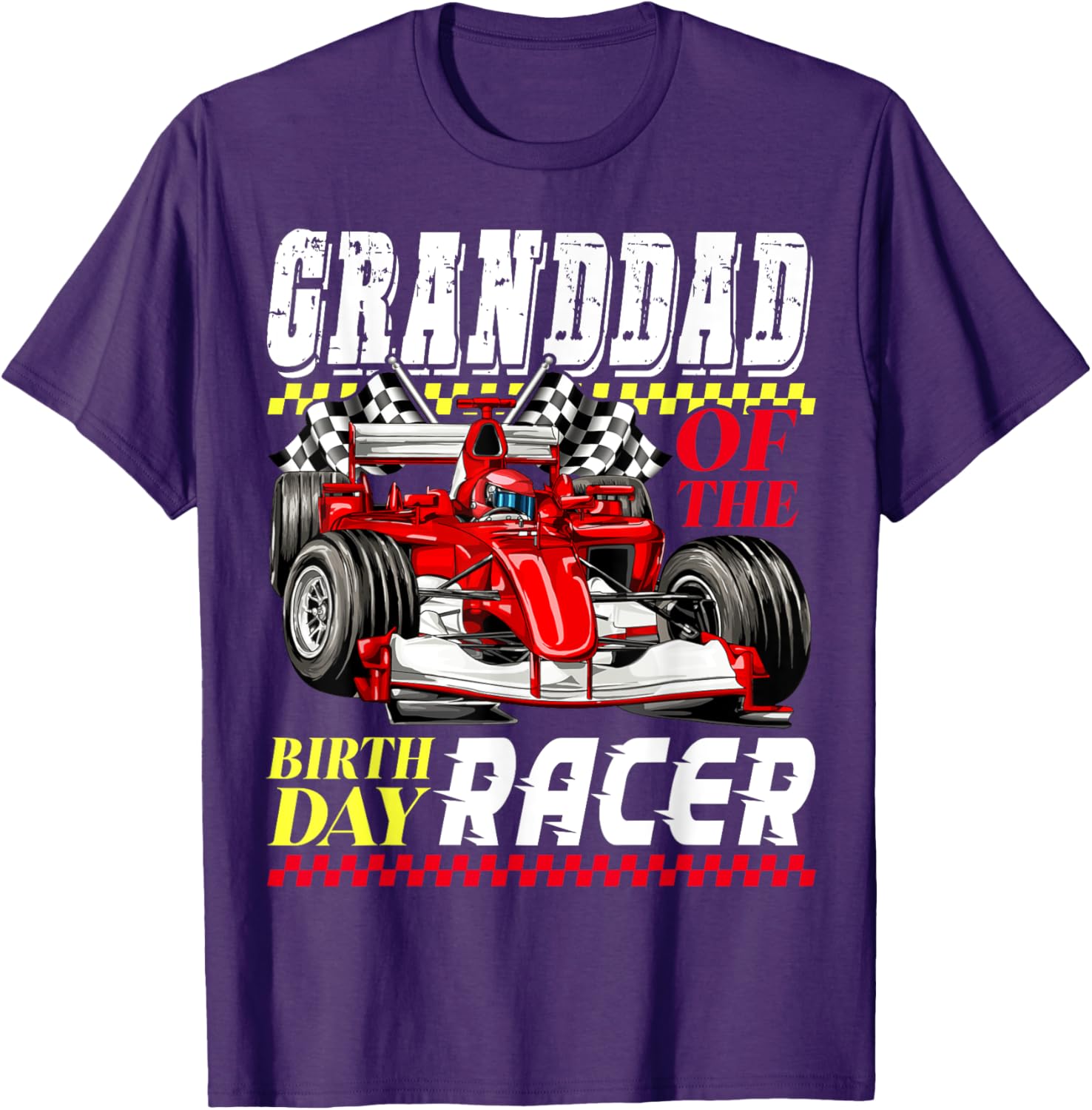 Race Car Party Granddad T-Shirt Perfect for Birthday Racer Fans - 4