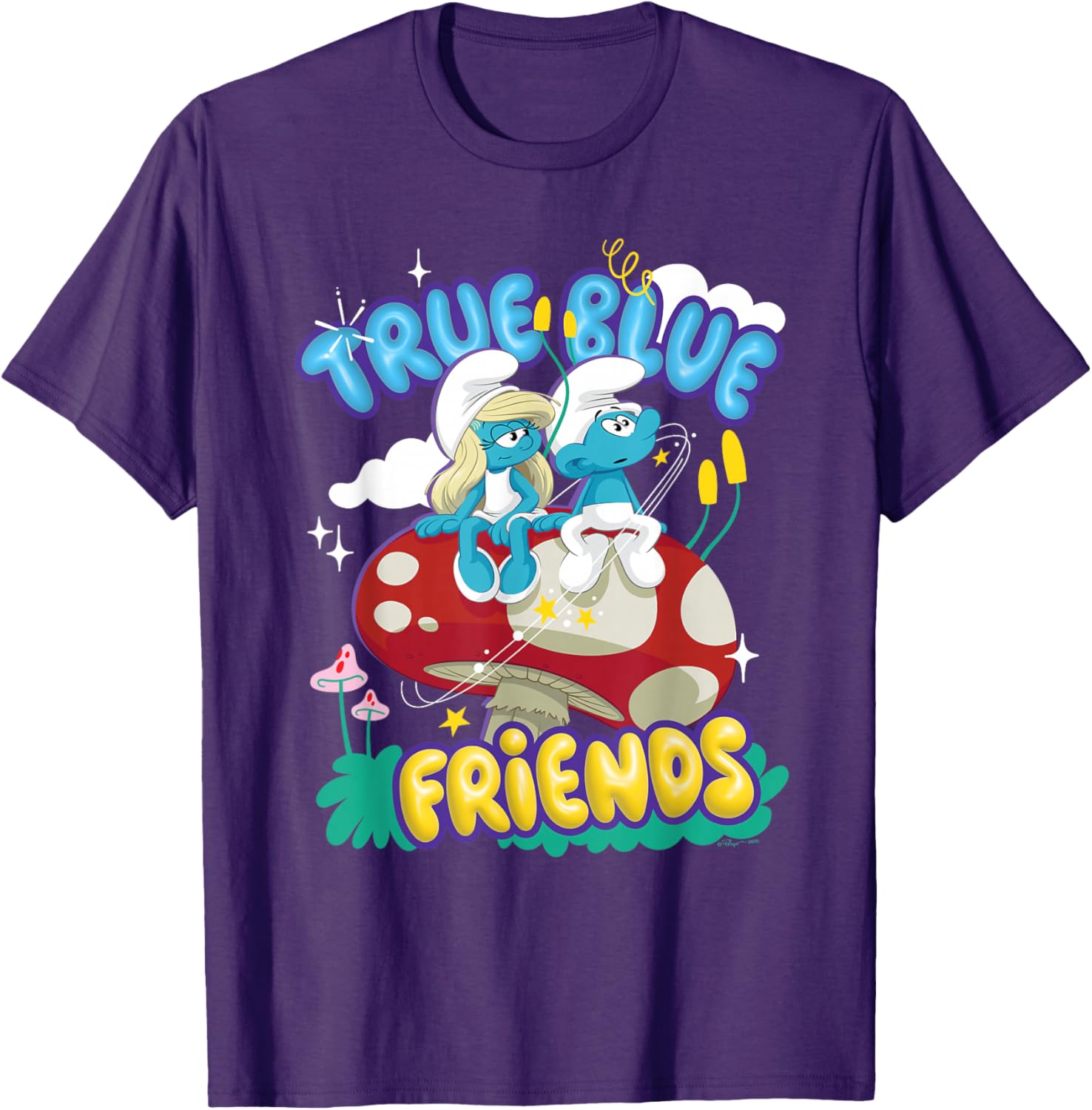 Smurfs Movie True Blue Friends T-Shirt Featuring Smurfette and No Name - 6