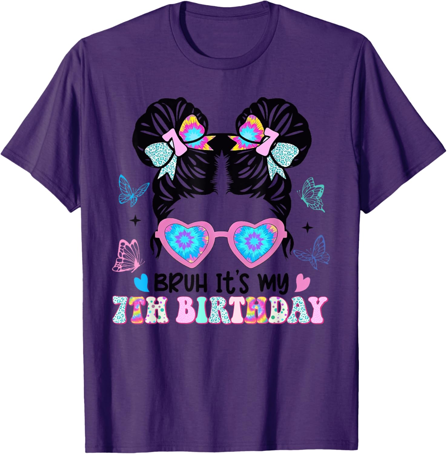 Retro 7th Birthday Girl T-Shirt for Fun Celebrations and Style - 8