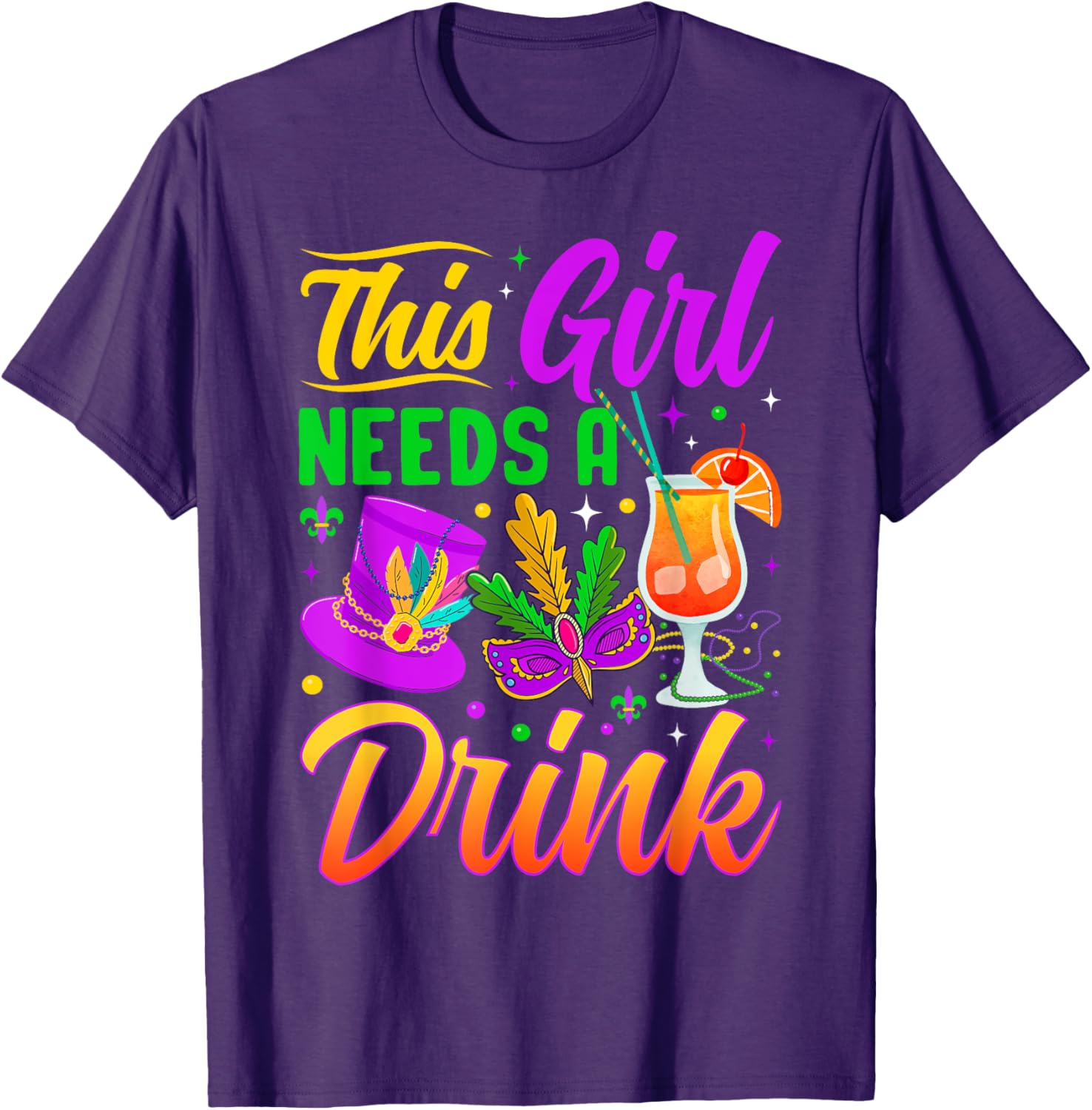 This Girl Needs A Drink Funny T-Shirt for Women - Casual Wear - 1