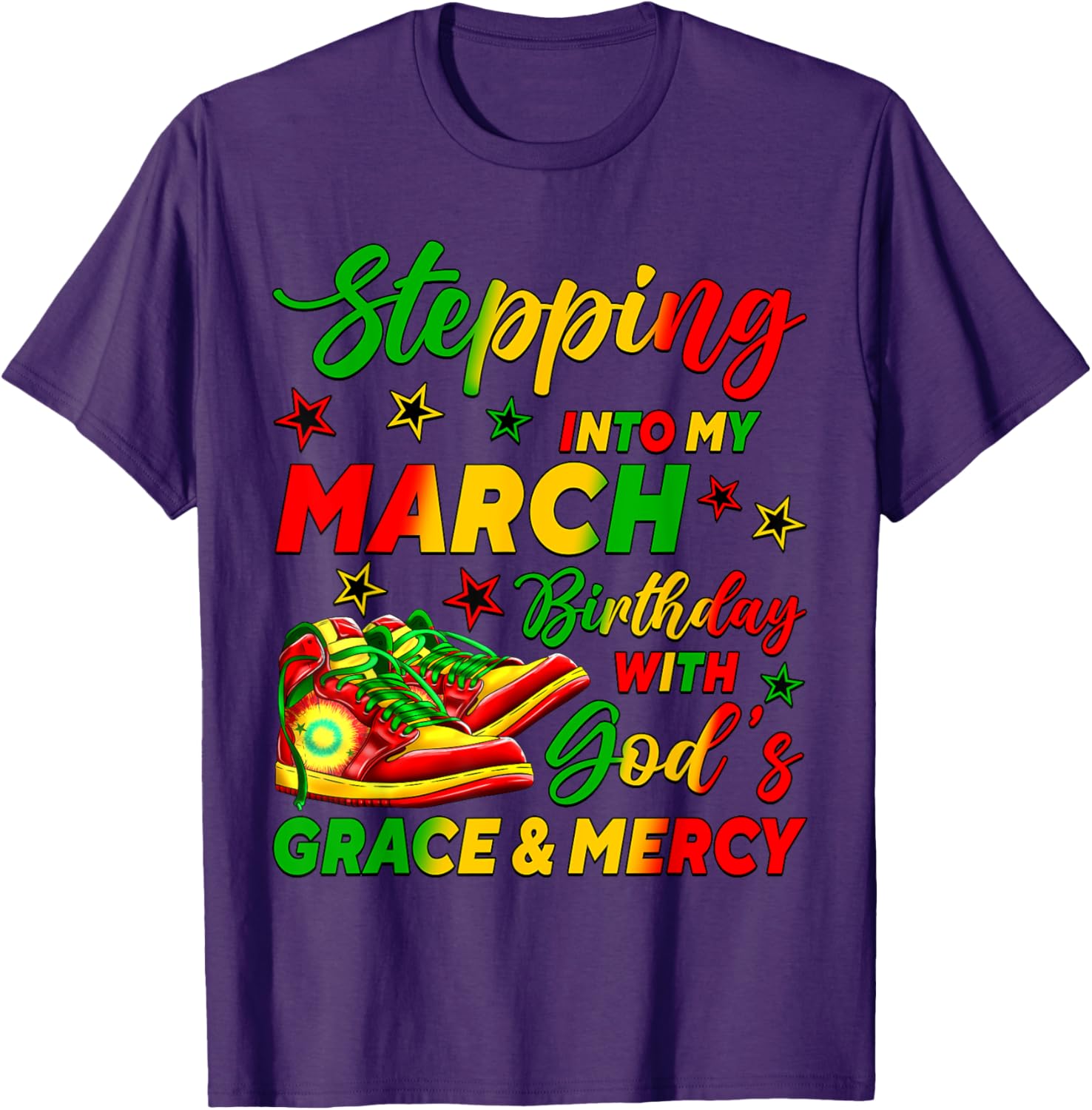 March Birthday African American Shoes T-Shirt for Celebrating in Style - 2