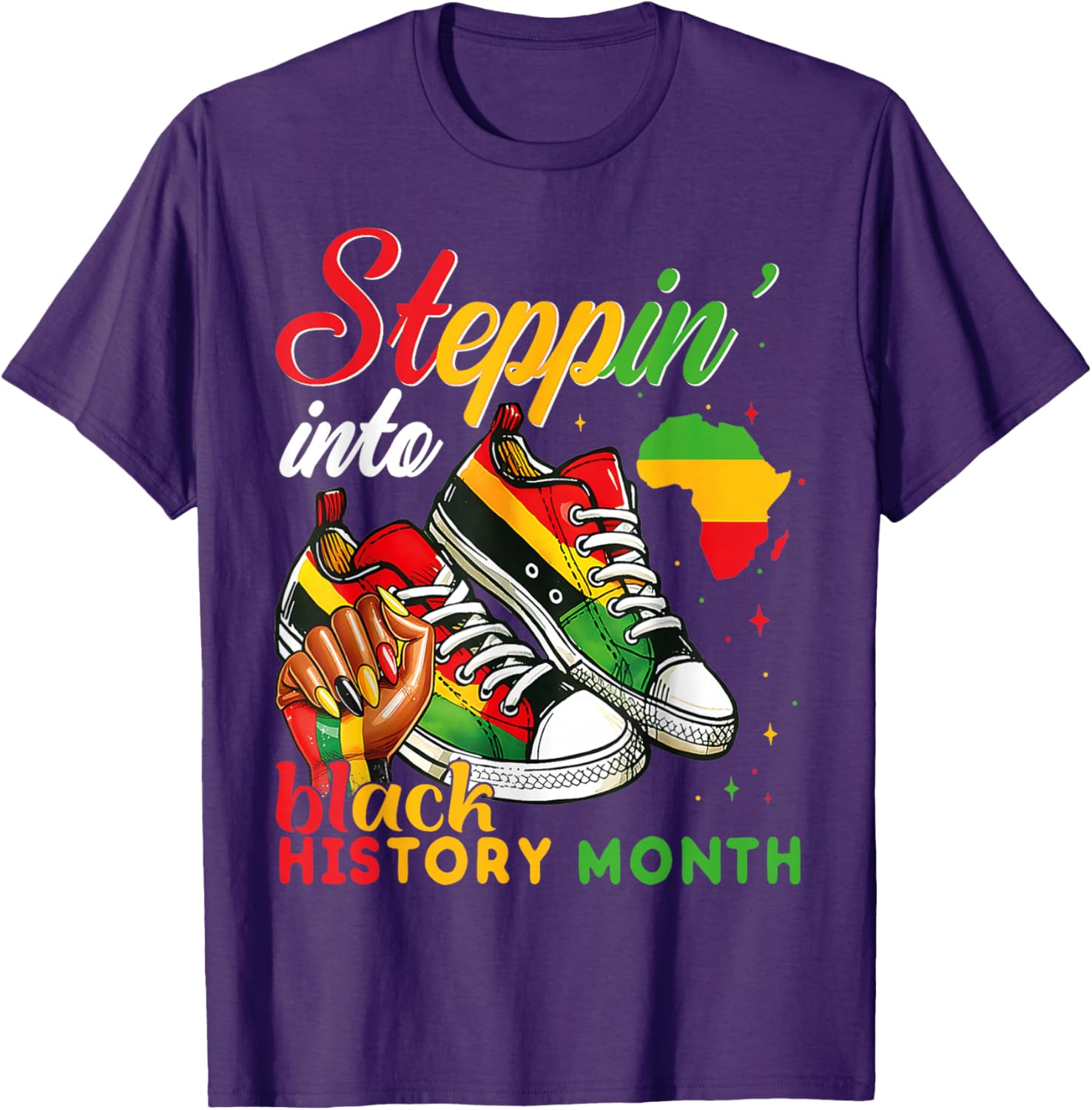 Black History Month Sneakers T-Shirt for Black Girls - Celebrate Heritage - 9