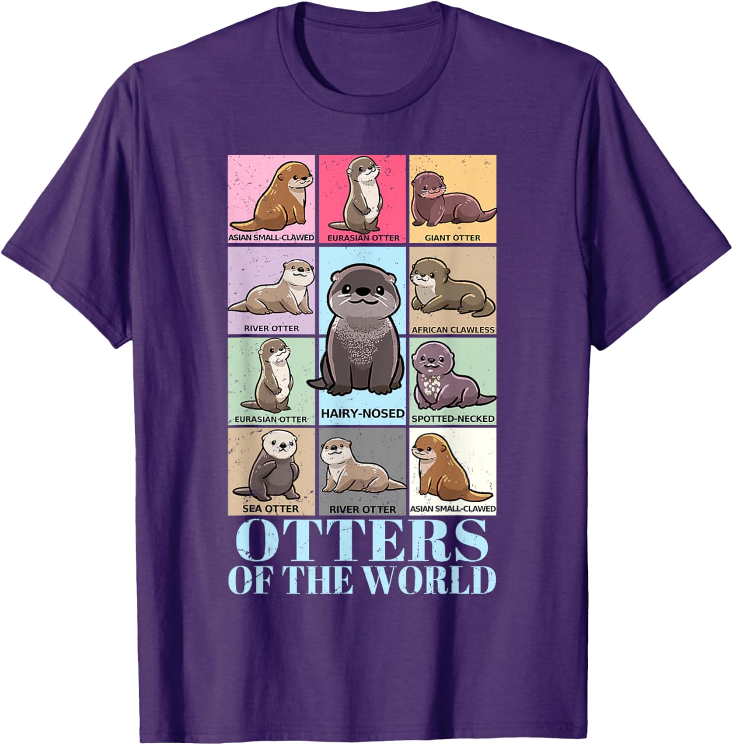 Otters of the World Vintage Sea Otter T-Shirt for Kids and Adults - 6