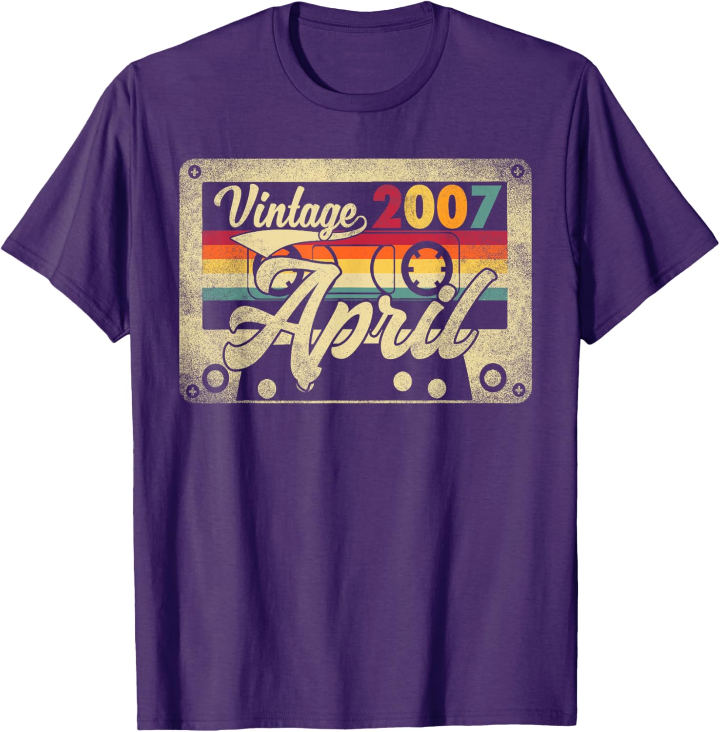 Funny Vintage April 2007 18th Birthday Retro T-Shirt for Celebration - 13