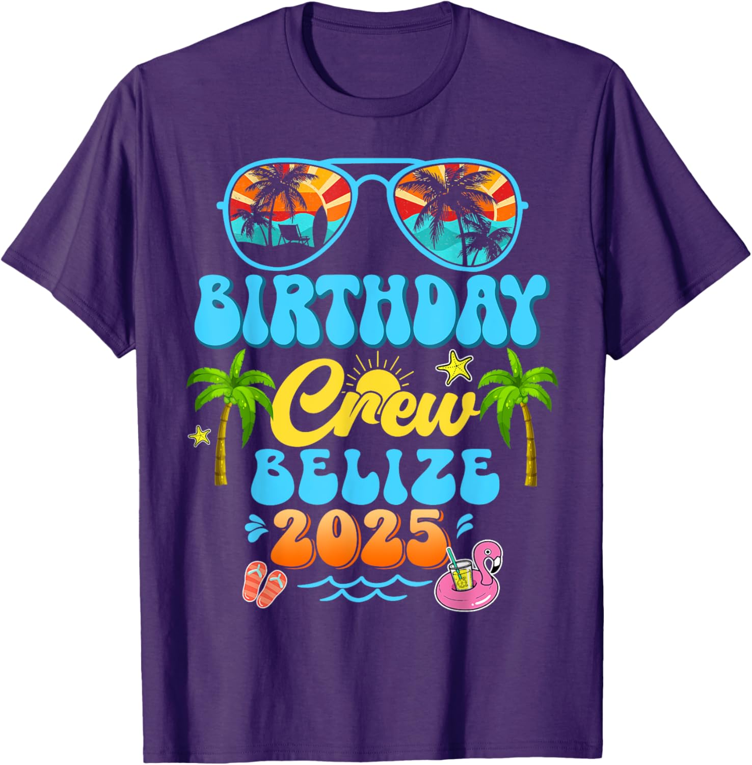 Belize Birthday Crew Summer Vacation Cruise T-Shirt for Fun Group Trips - 5