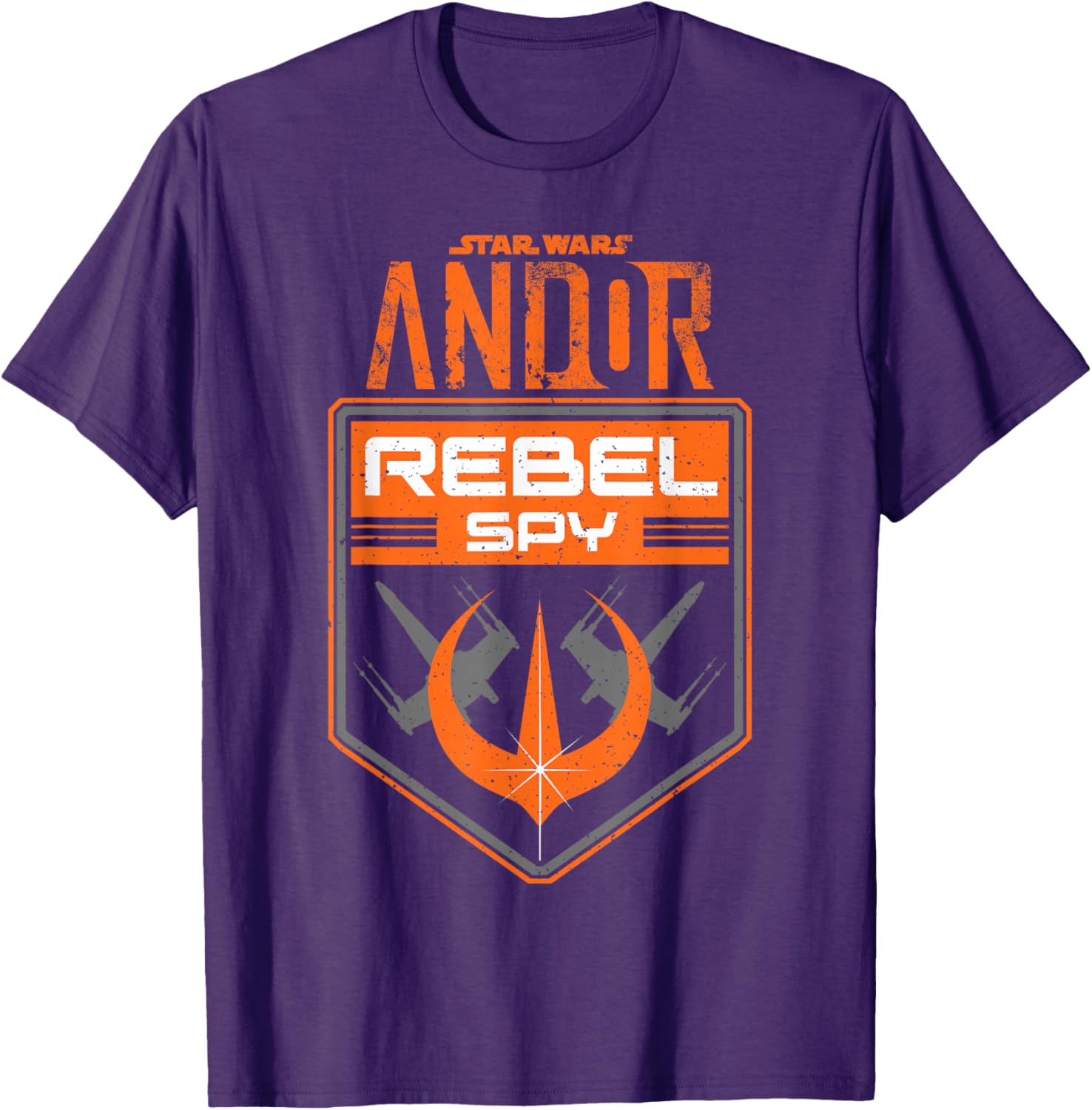Star Wars Andor Rebel Spy Grunge T-Shirt Distressed Emblem Design - 5
