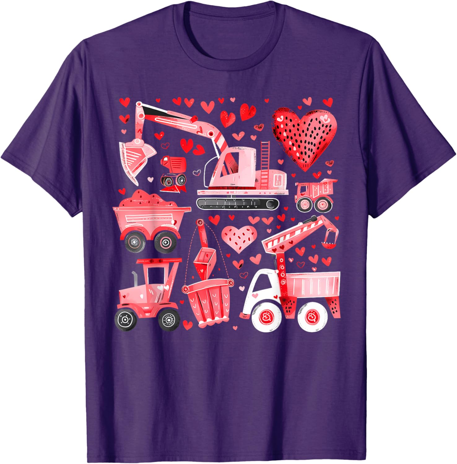 Adorable Valentine's Day Construction Trucks Loads of Love Toddler T-Shirt - 28