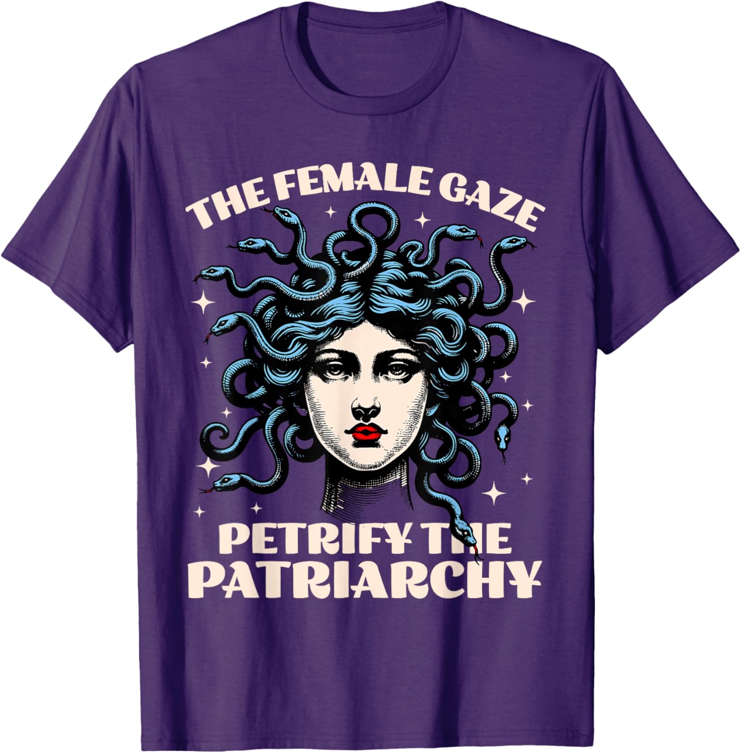 Funny Feminist Medusa T-Shirt - Petrify The Patriarchy Fashion Tee - 3