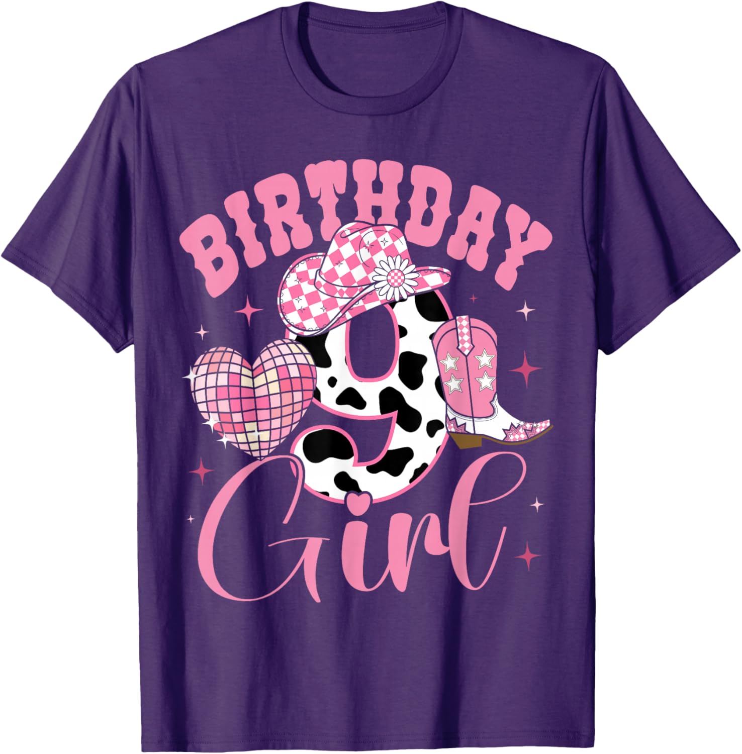 Happy 9th Birthday Cowgirl Tee Stylish Rodeo Outfit for Girls - 20