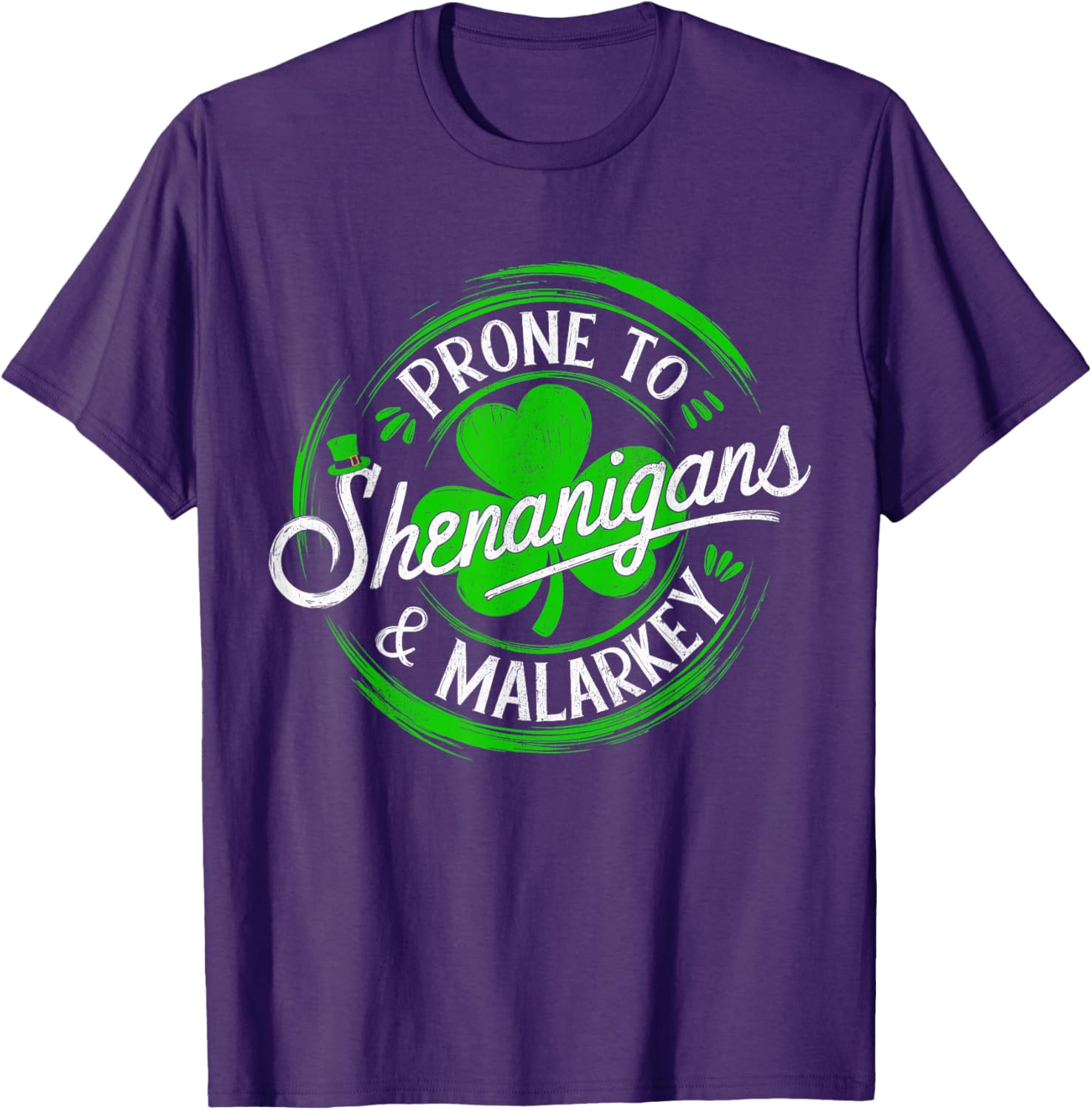 Prone to Shenanigans St Patrick's Day Shamrock T-Shirt for Fun Celebrations - 10
