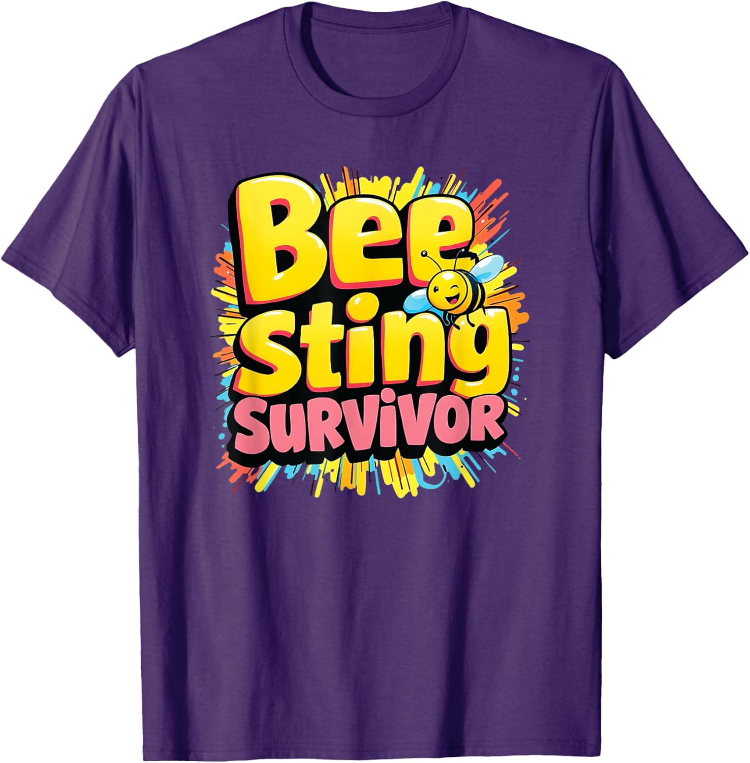 Bee Sting Survivor Funny Beekeeper T-Shirt for Nature Lovers - 11