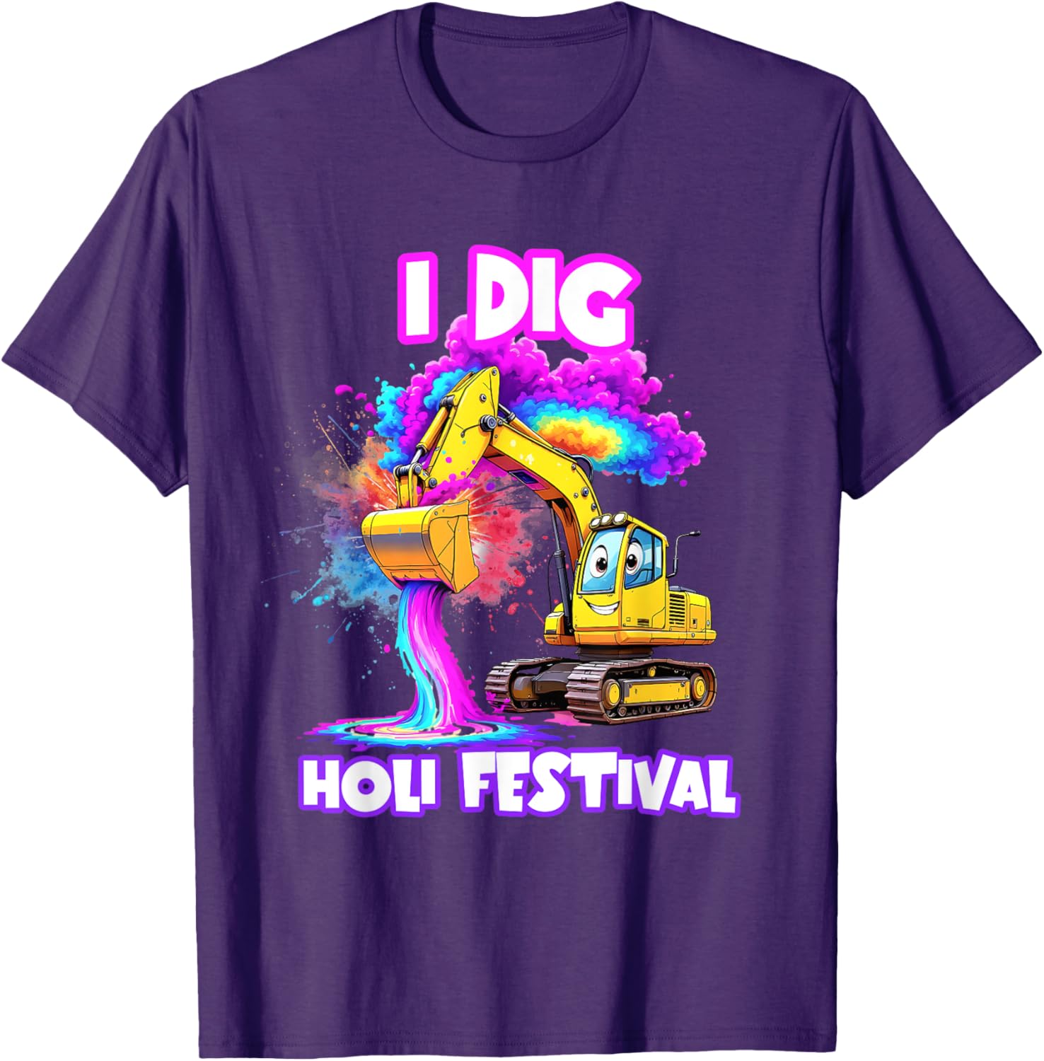 I Dig Holi Festival T-Shirt for Kids Boys Toddlers Celebrating India - 8