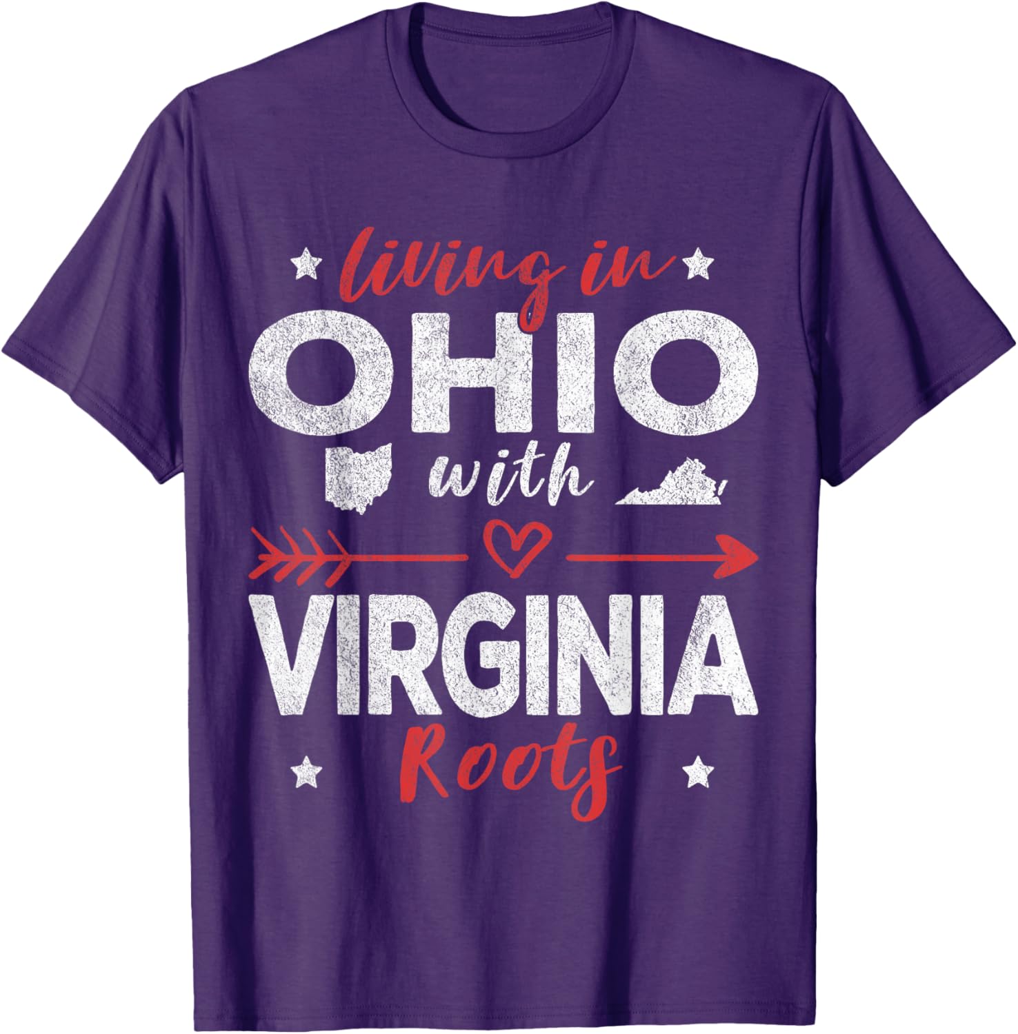 Living in Ohio with Virginia Roots T-Shirt for Proud State Lovers - 24