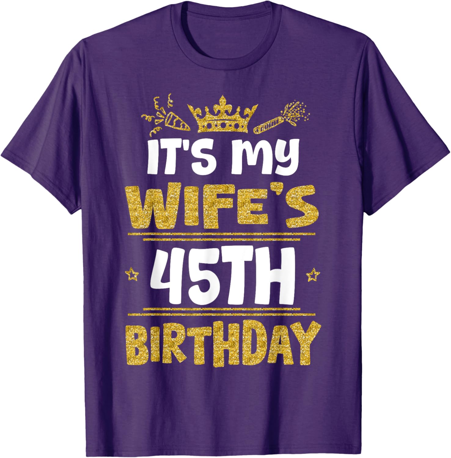 Happy Wife's 45th Birthday T-Shirt Vintage 1980 Gift for Her - 8