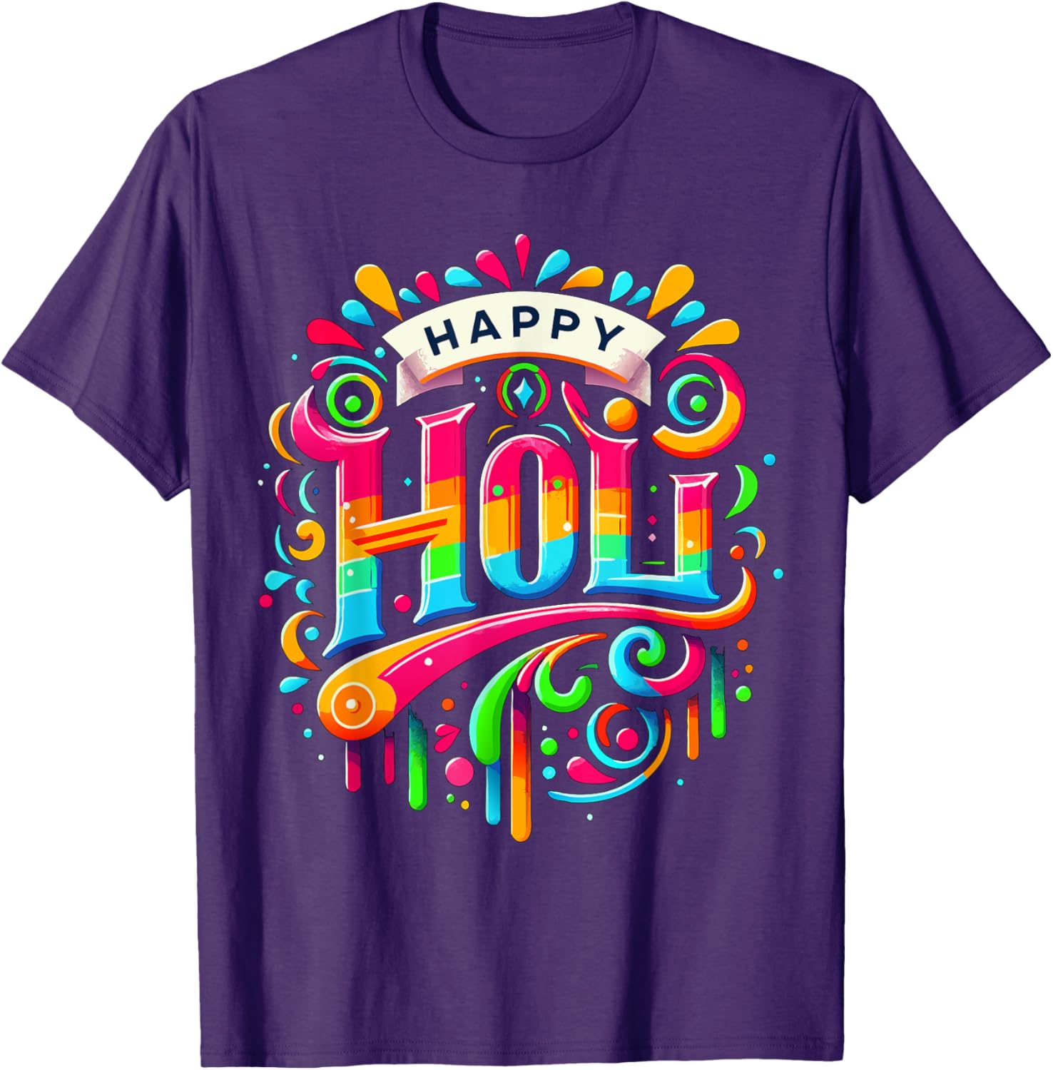 Happy Holi Festival T-Shirt for Women, Kids, and Men - Family Apparel - 16
