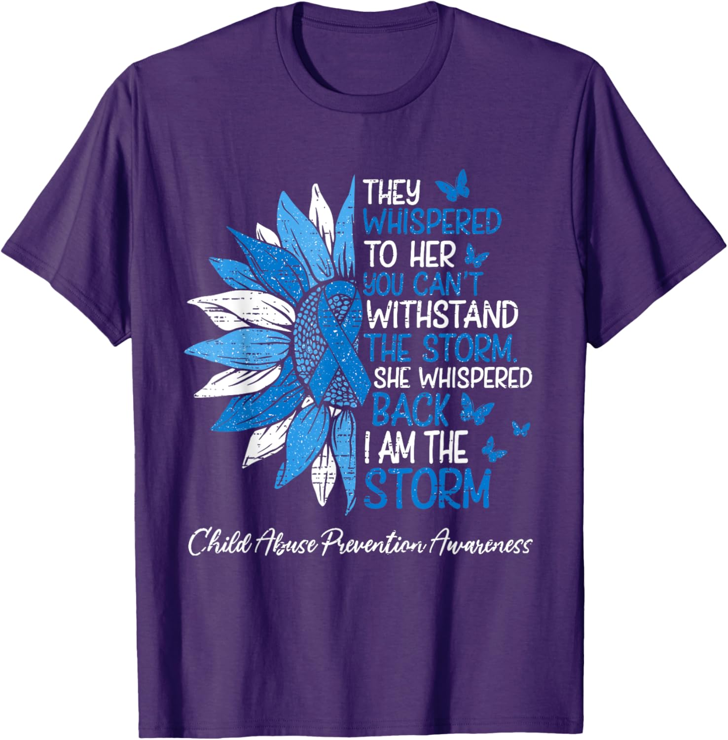 Motivational Positivity Child Abuse Awareness T-Shirt for Kids - 6