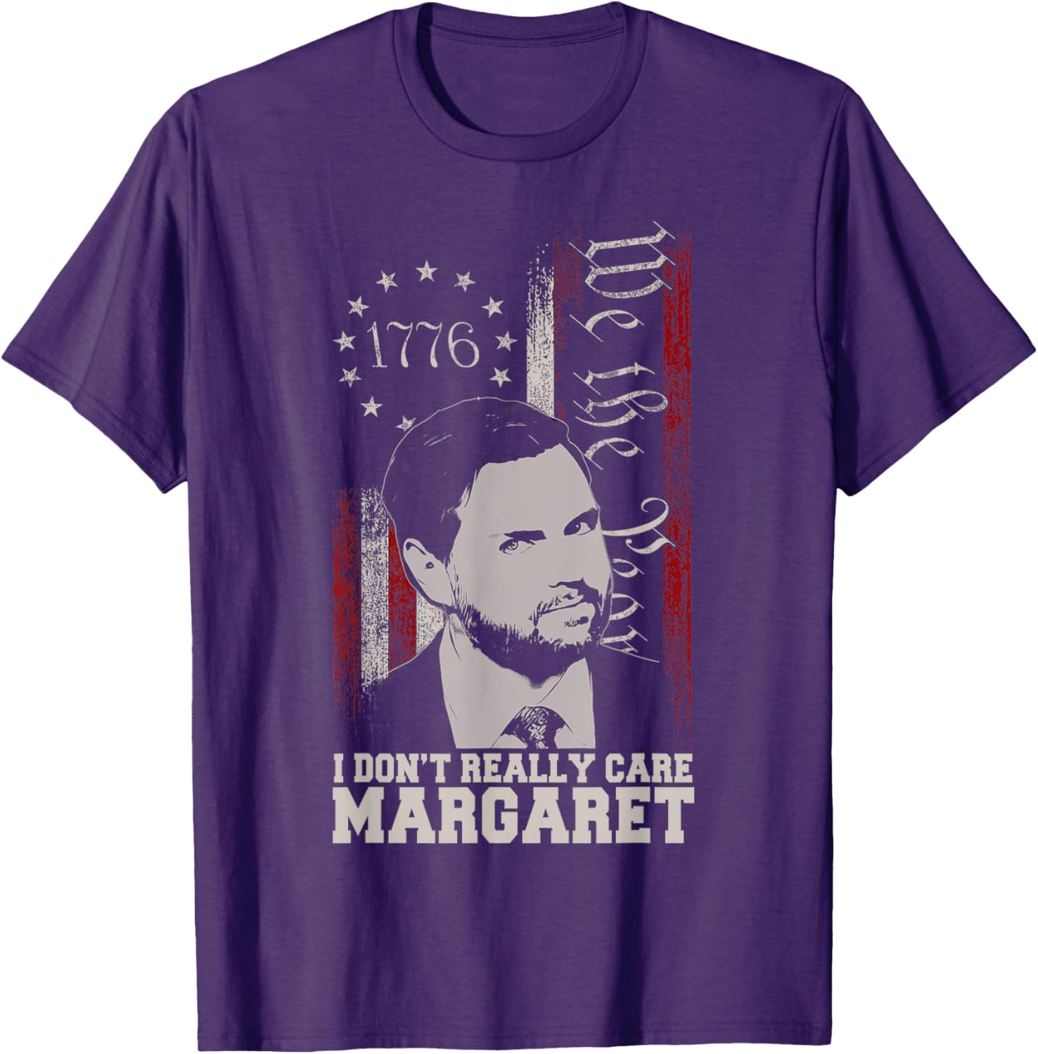 I Don't Really Care Margaret JD Vance US Flag T-Shirt for Everyday Wear - 1