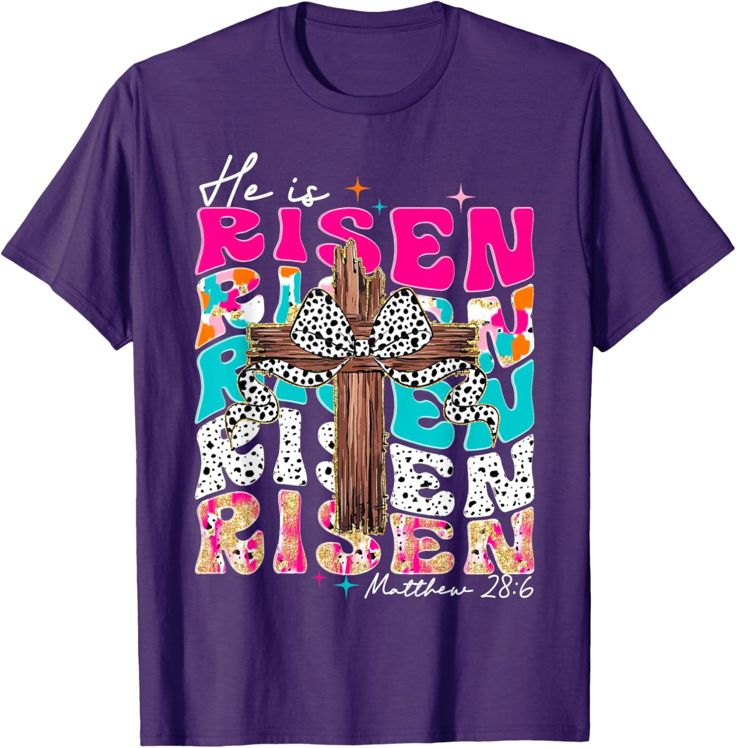 He Is Risen Cross Jesus Easter T-Shirt for Men and Women - Faith Apparel - 16