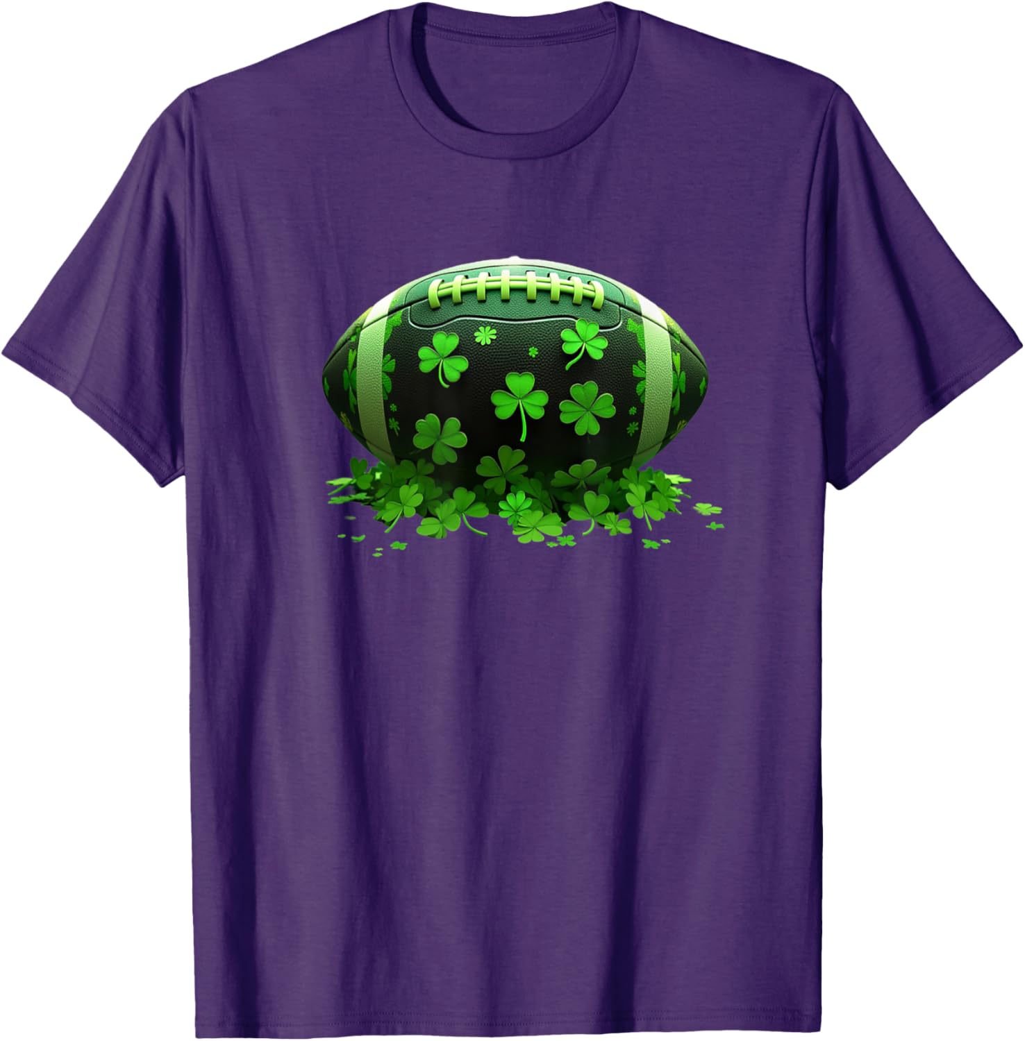 Lucky Shamrock Football Lovers T-Shirt for St Patricks Day Fun - 19