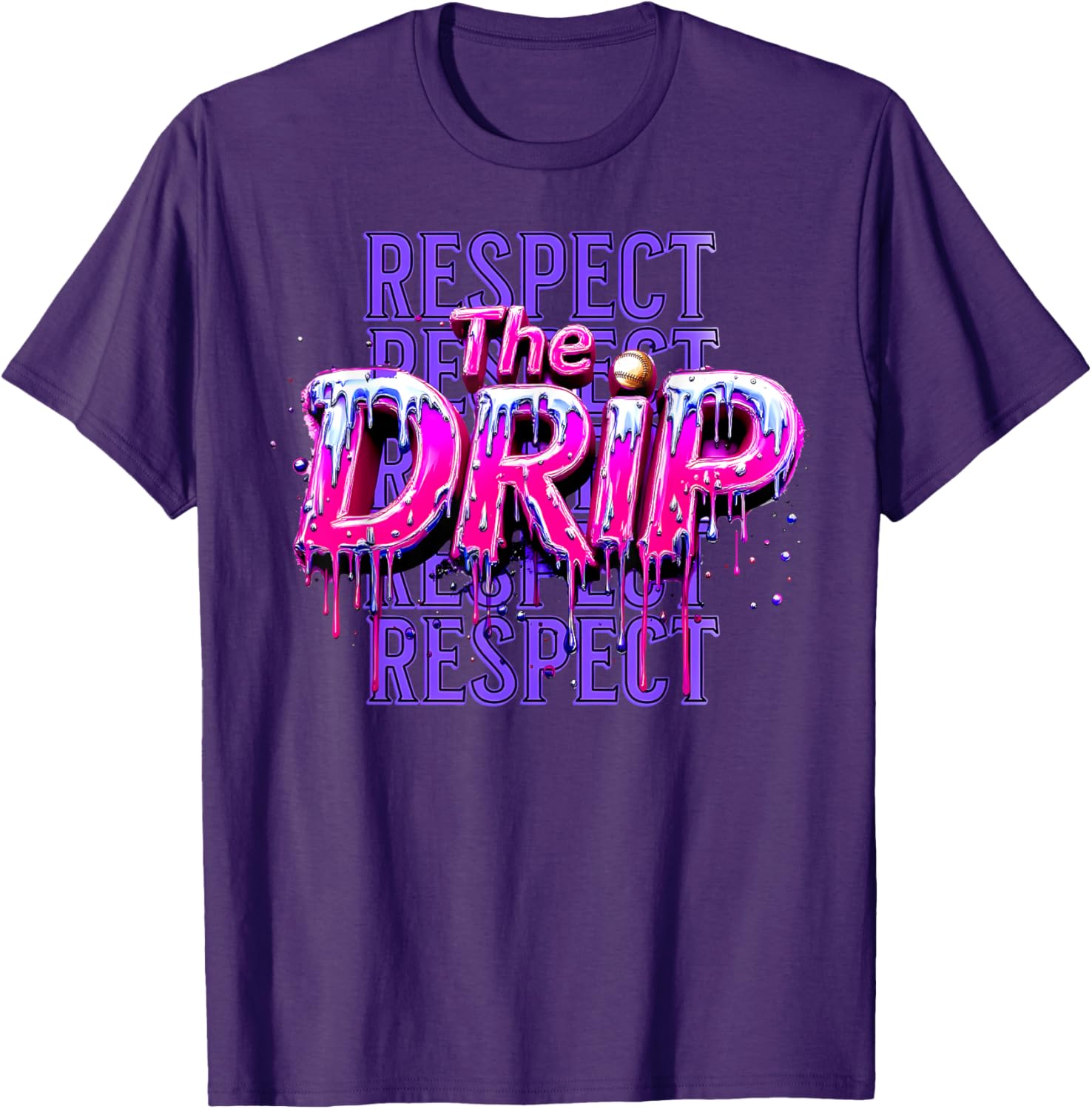Respect The Drip Baseball Ice Cream Drip T-Shirt for Cool Style - 18