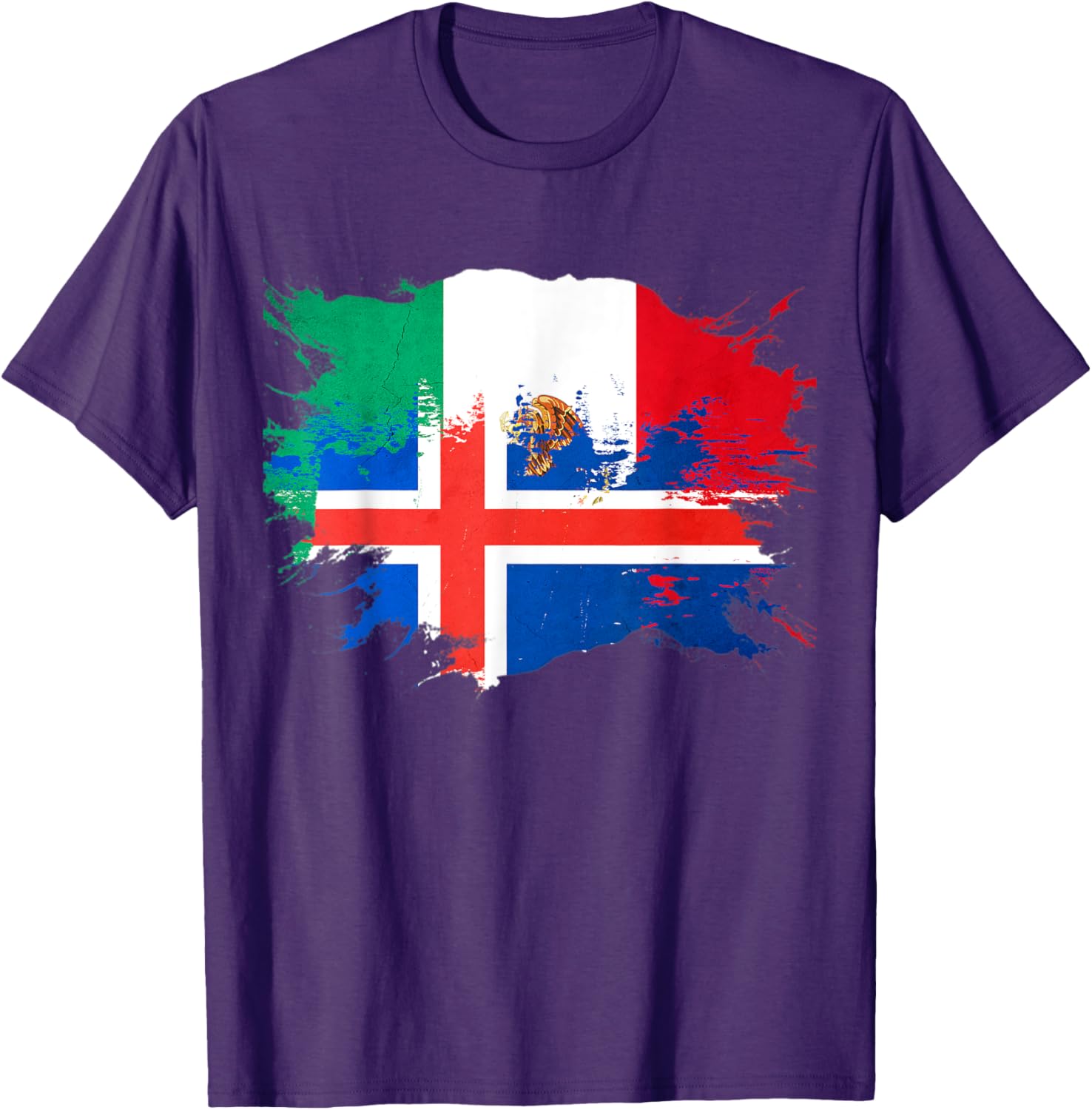 Mexican and Iceland Heritage Flag T-Shirt for Stylish Cultural Pride - 3