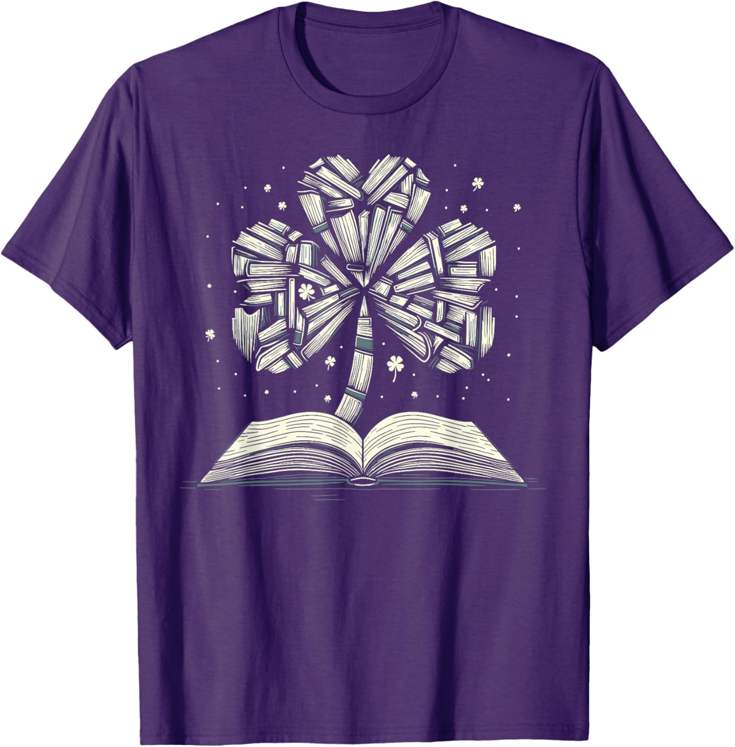 Shamrock Books St Patricks Day Bookworm Librarian T-Shirt for Readers - 10