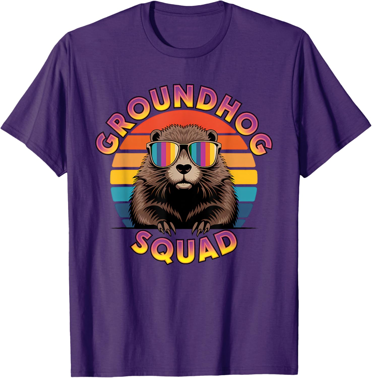 Funny Groundhog Squad Happy Groundhog Day 2025 T-Shirt for All Ages - 8