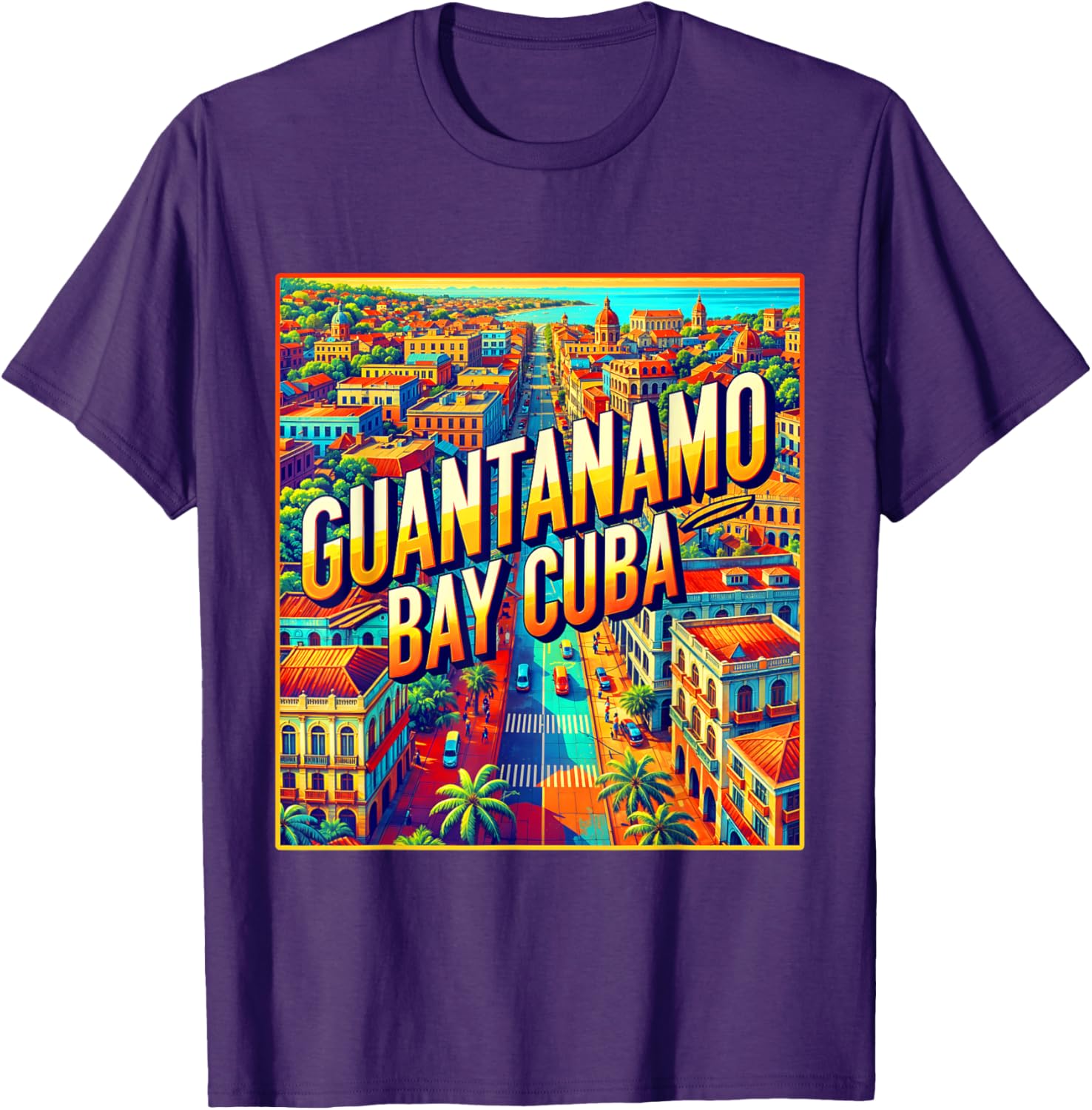 Vintage Retro Guantanamo Bay Cuba T-Shirt for Family Trips - 10