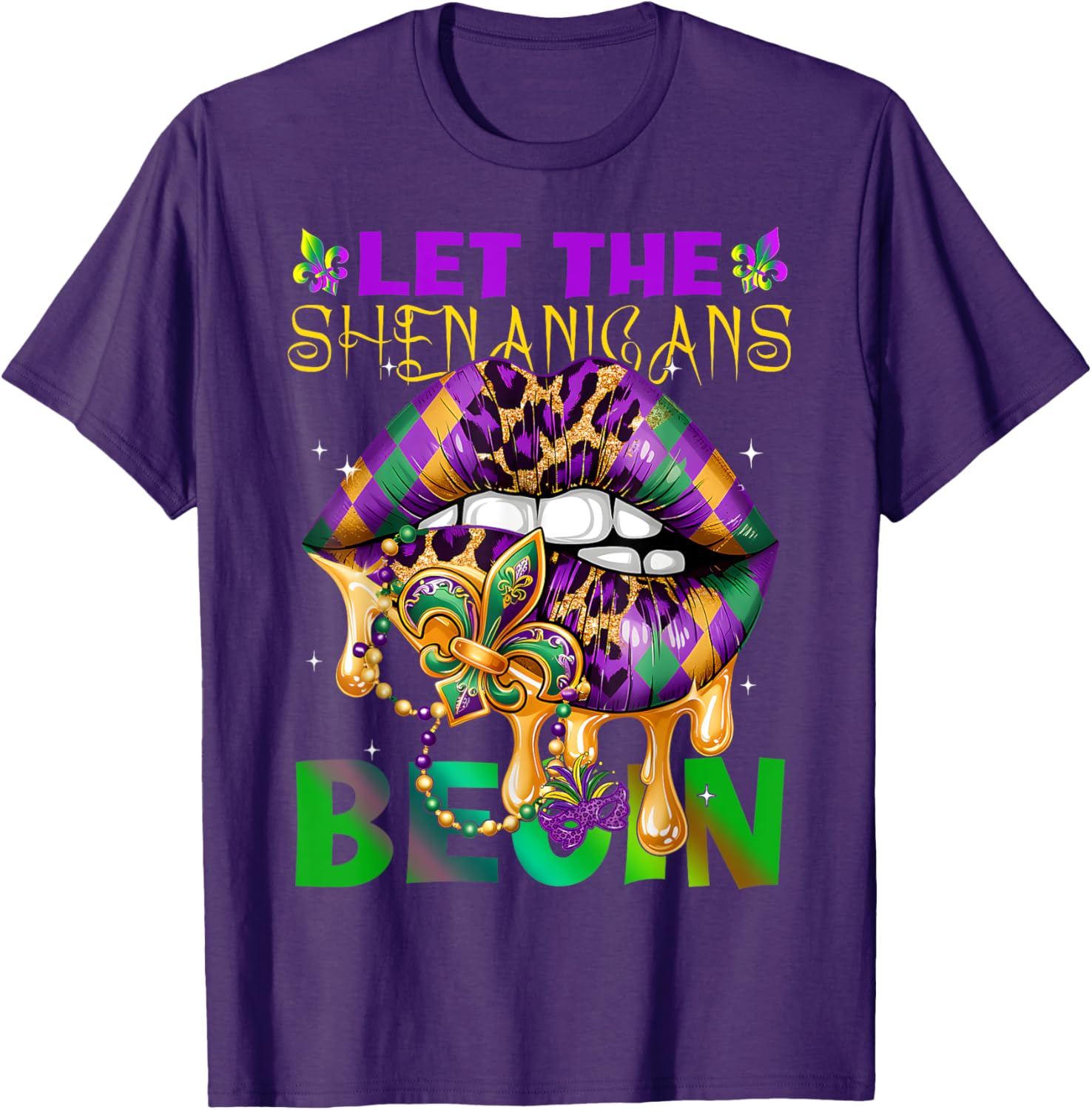 Let The Shenanigans Begin Mardi Gras T-Shirt for Kids and Adults - 22