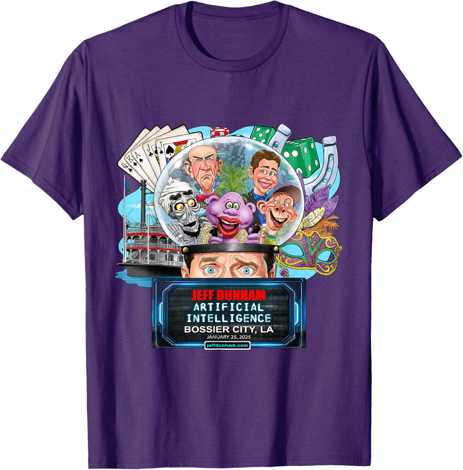 Jeff Dunham Bossier City LA 2025 T-Shirt for Comedy Fans and Collectors - 10