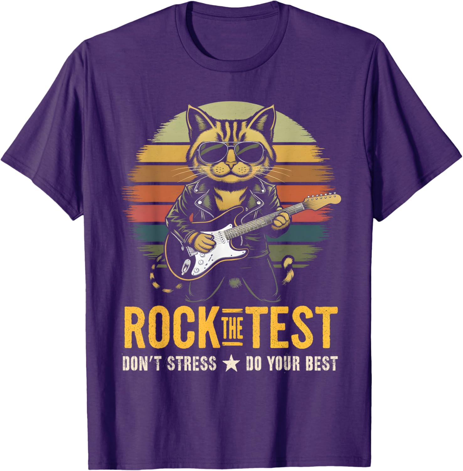 Rockin' Rock the Test ELA STEM Teacher T-Shirt for Testing Day Fun - 6