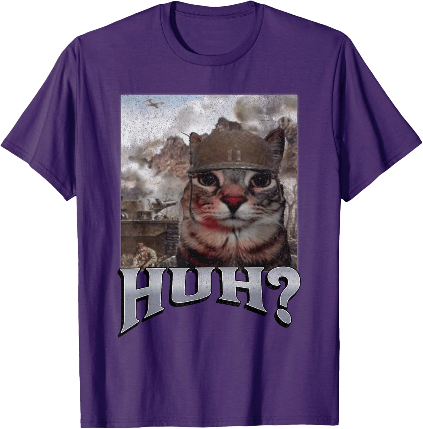 Funny Cat Meme T-Shirt for Men and Women - Huh? Graphic Tee - 11