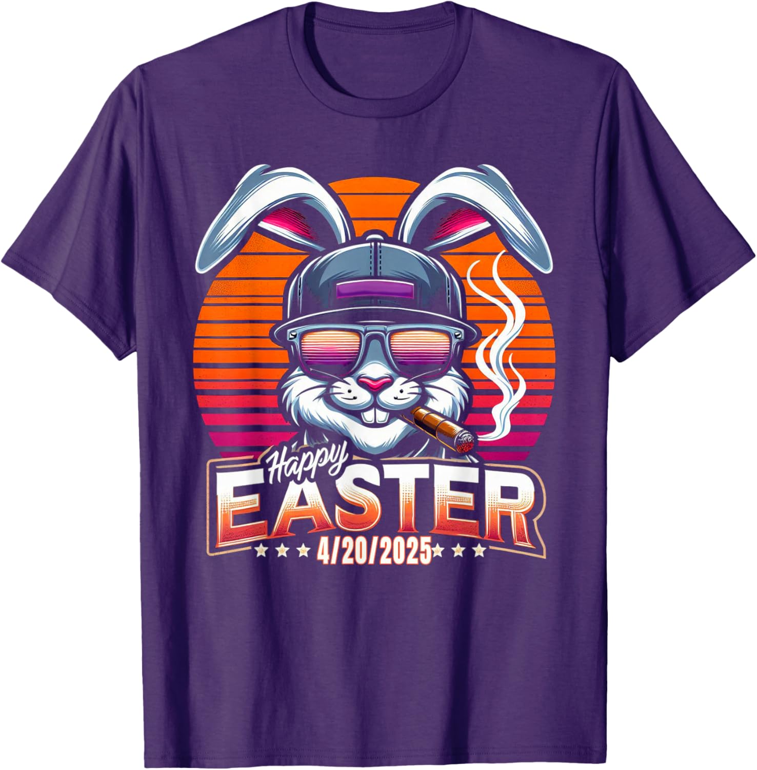 Funny Easter Bunny Marijuana T-Shirt for 420 Humor Lovers - 4