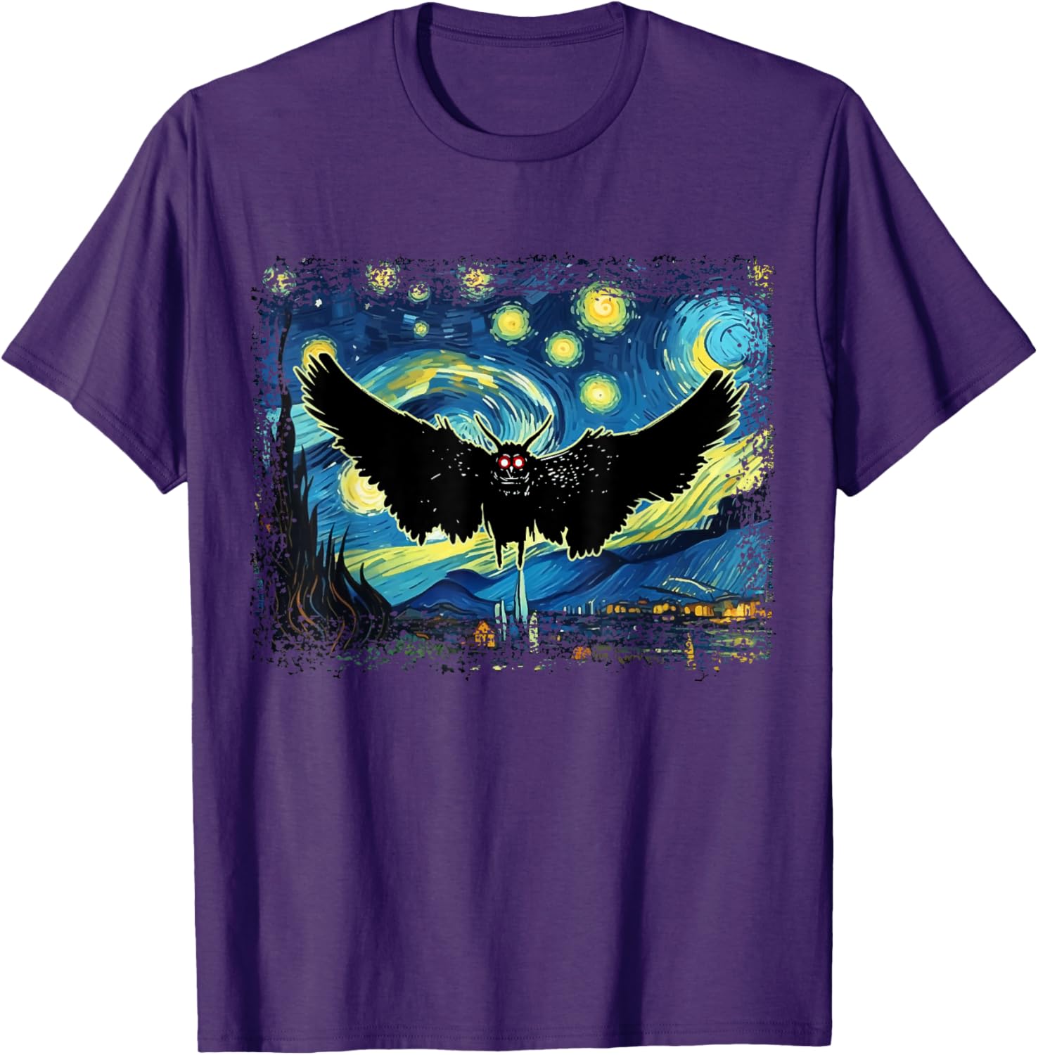 Mothman Starry Night T-Shirt for Unique Style and Comfort - 5