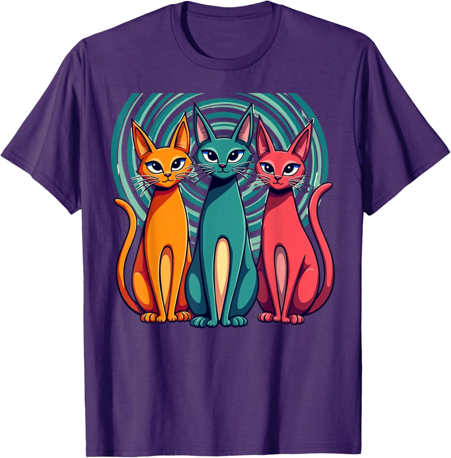 Vintage Retro Mid-Century Modern Cats T-Shirt 50s 60s Style Fashion - 29