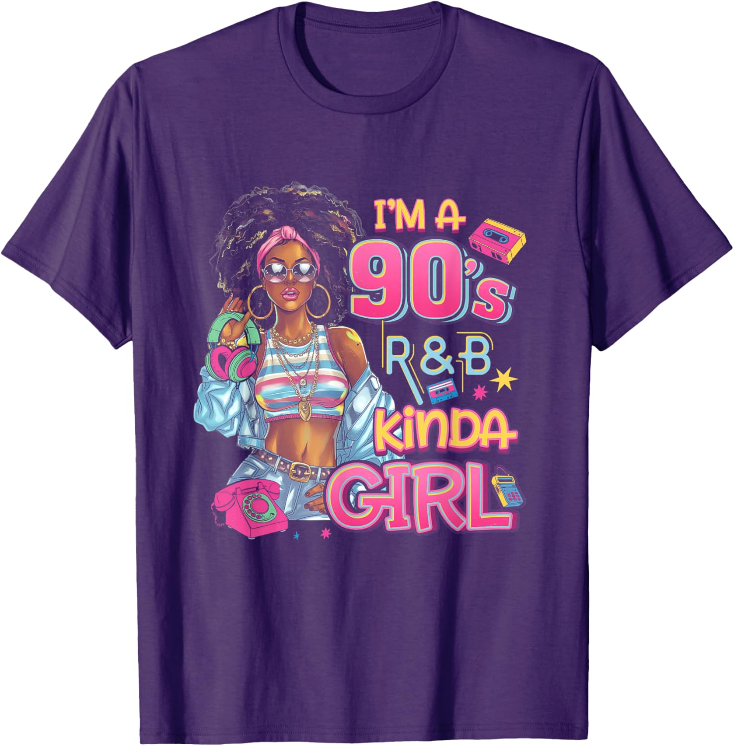 90s Kinda Girl RnB Hip Hop Soul Vibe Throwback Music T-Shirt - 6