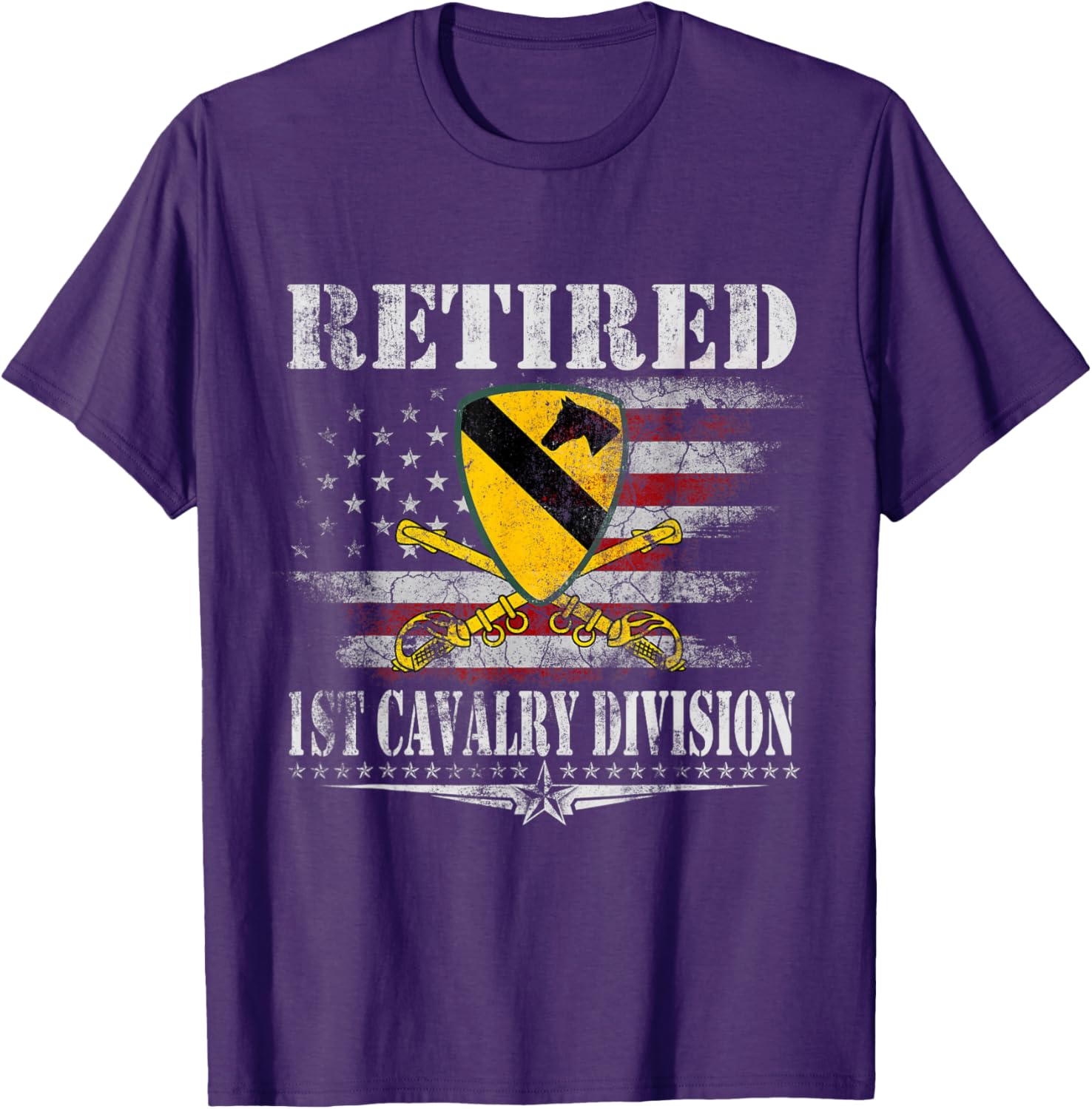 Retired 1st Cavalry Division Veteran T-Shirt for Patriotic Heroes - 14
