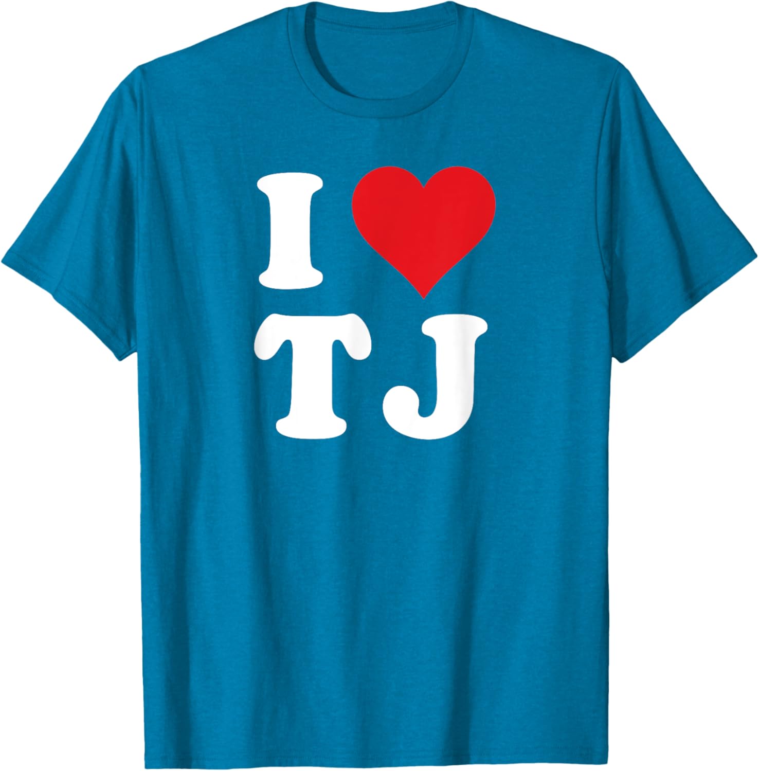 I Love TJ Initials T-Shirt Cute Heart Design for T J Fans - 8