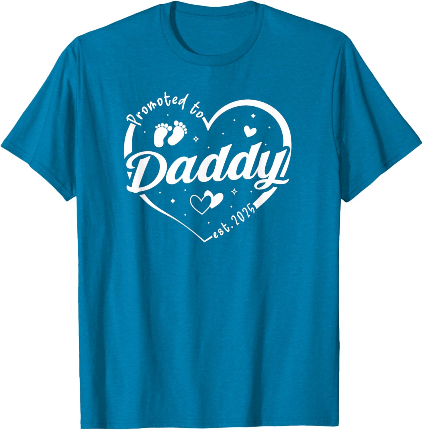 Promoted to Daddy Est 2025 Father's Day T-Shirt for Soon-to-Be Dads - 6