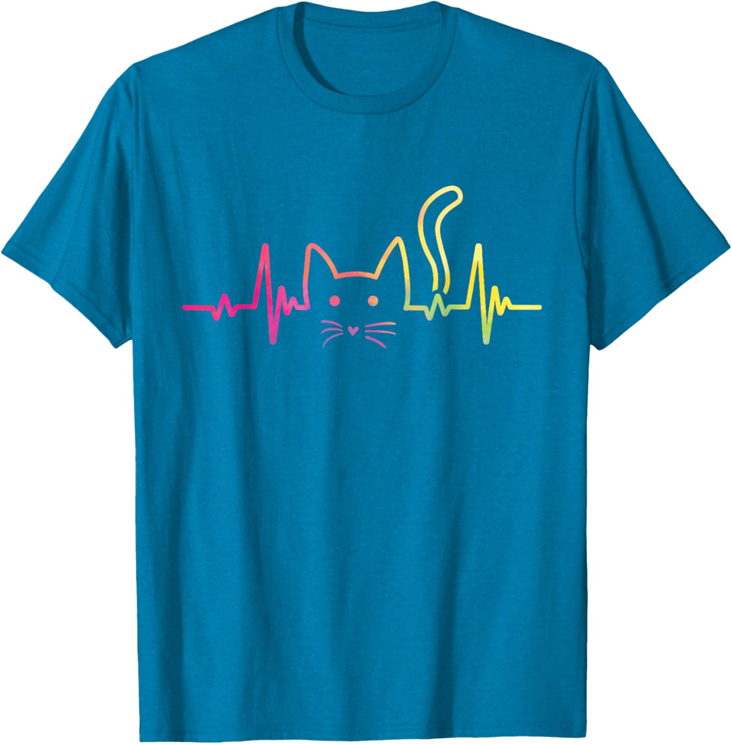 Heartbeat Cat Lover Paws T-Shirt for Men, Women, Girls, and Kids - 14