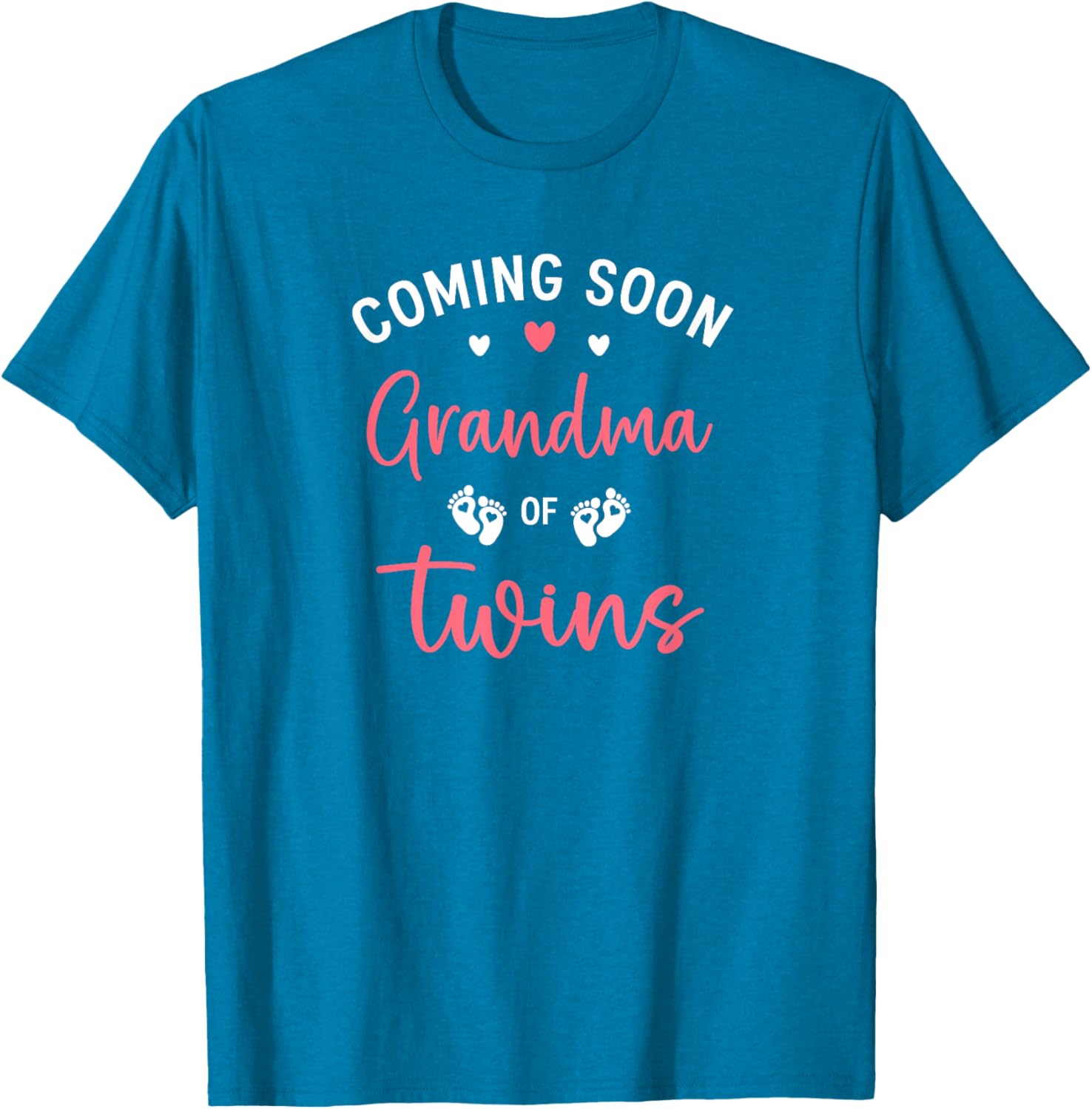 Coming Soon Grandma of Twins T-Shirt Cute Gift for New Grandmothers - 1