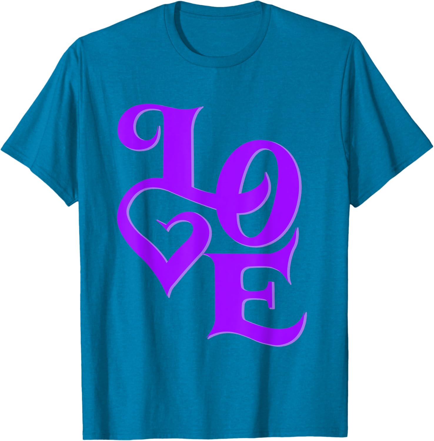 Purple Love Graphic T-Shirt for Stylish Casual Wear and Unique Fashion - 23