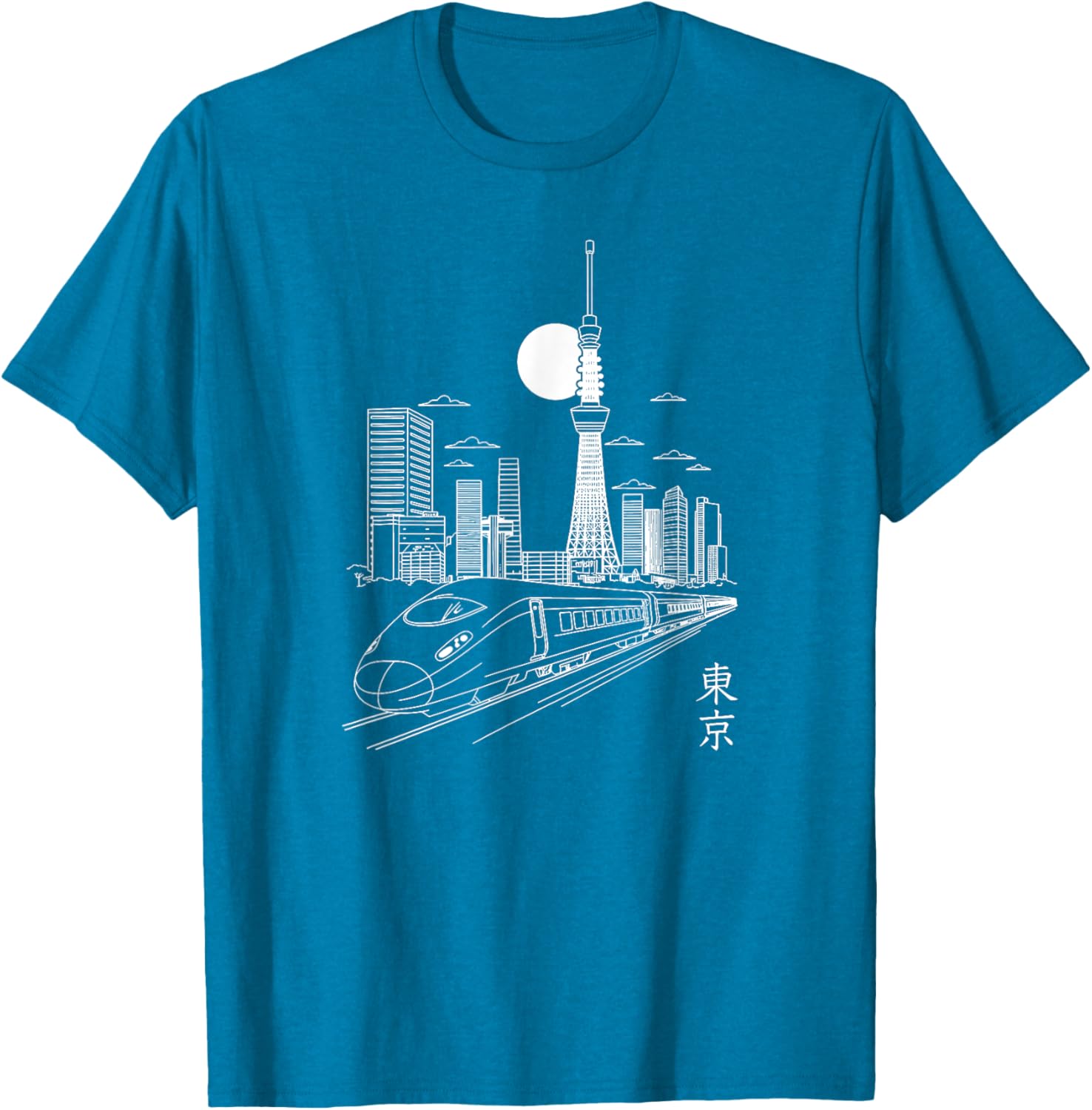 Tokyo Skyline T-Shirt with Skytree and Tokyo Tower Landmarks - 10