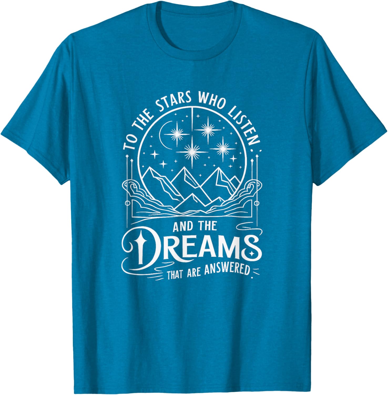 To Stars Who Listen Fantasy Book Lover T-Shirt for Dreamy Readers - 1