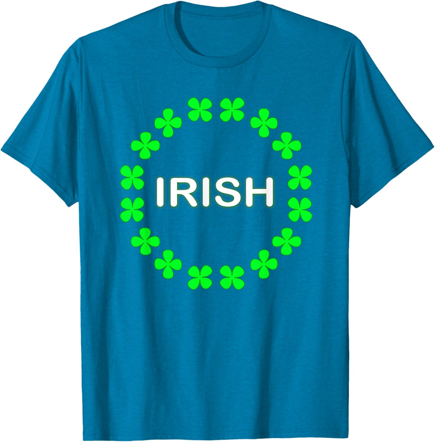 Irish Clover Circle St Patrick's Day T-Shirt for Festive Celebrations - 28
