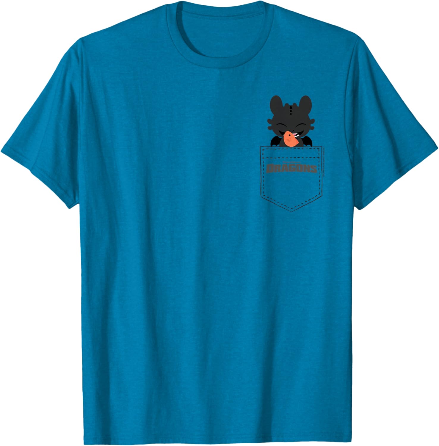 DreamWorks Dragons Toothless Faux Pocket T-Shirt for Fans and Adventures - 17