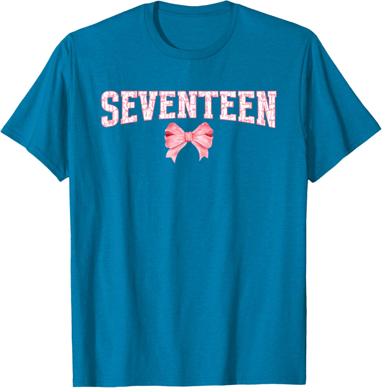 17th Birthday Coquette Bow T-Shirt for Stylish Seventeen Year Olds - 22