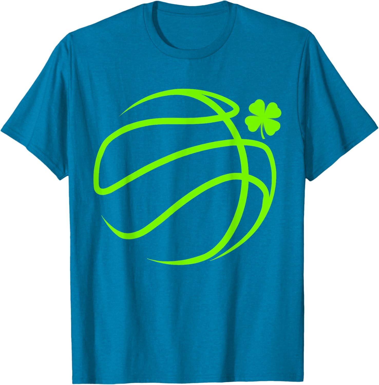 Lucky Clover Basketball T-Shirt for St Patrick's Day Fun and Style - 9